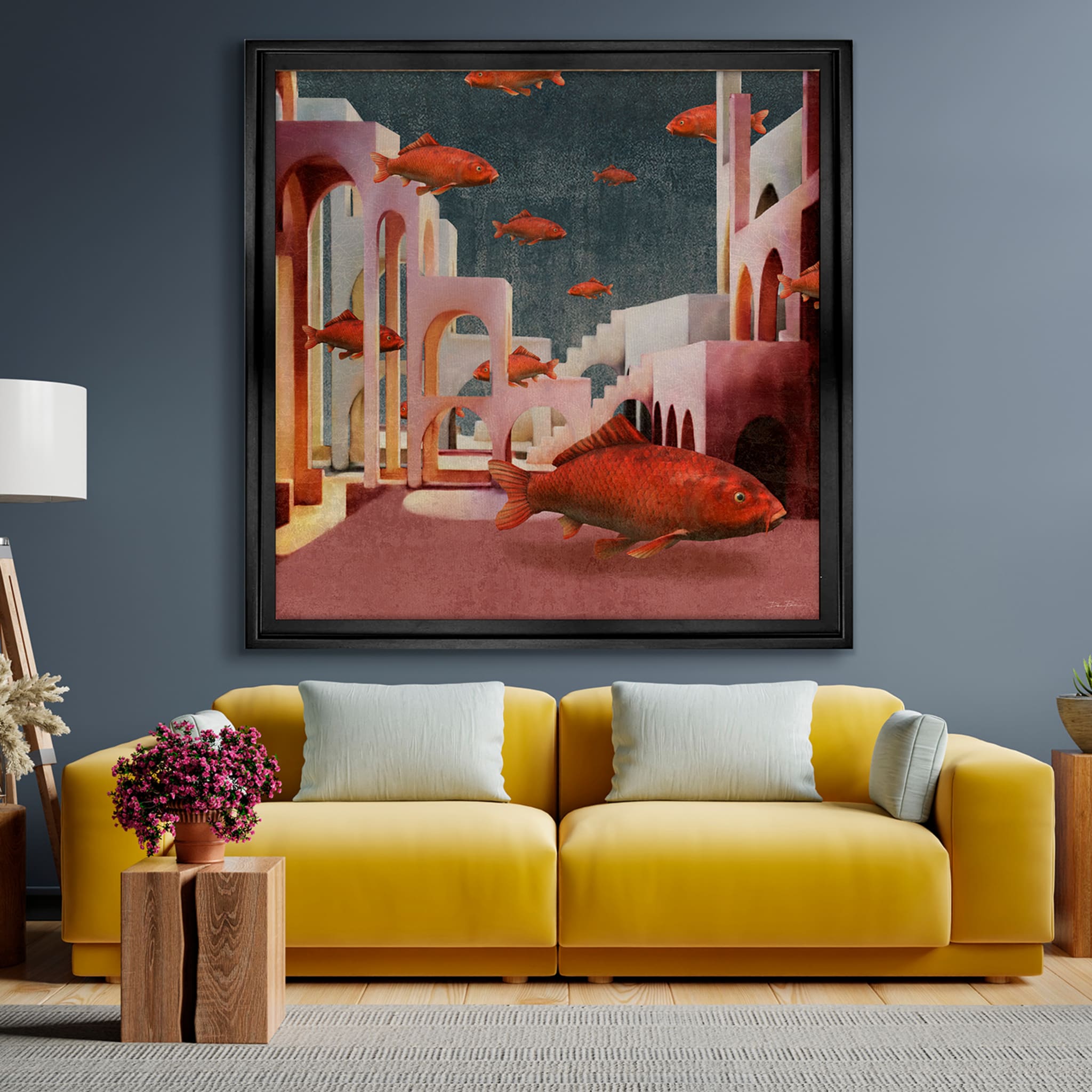 Red Fish Digital Painting - Alternative view 1