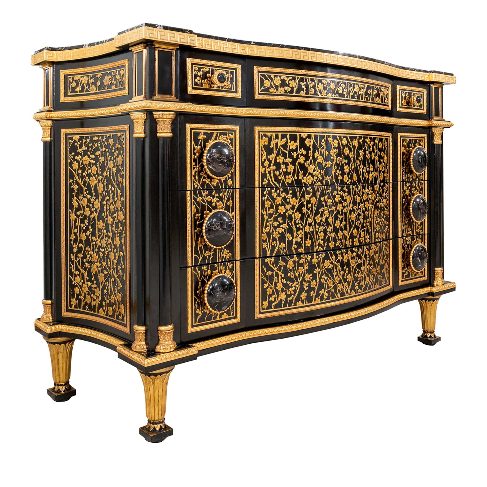 Louis XVI Black and Gold Dresser - Main view