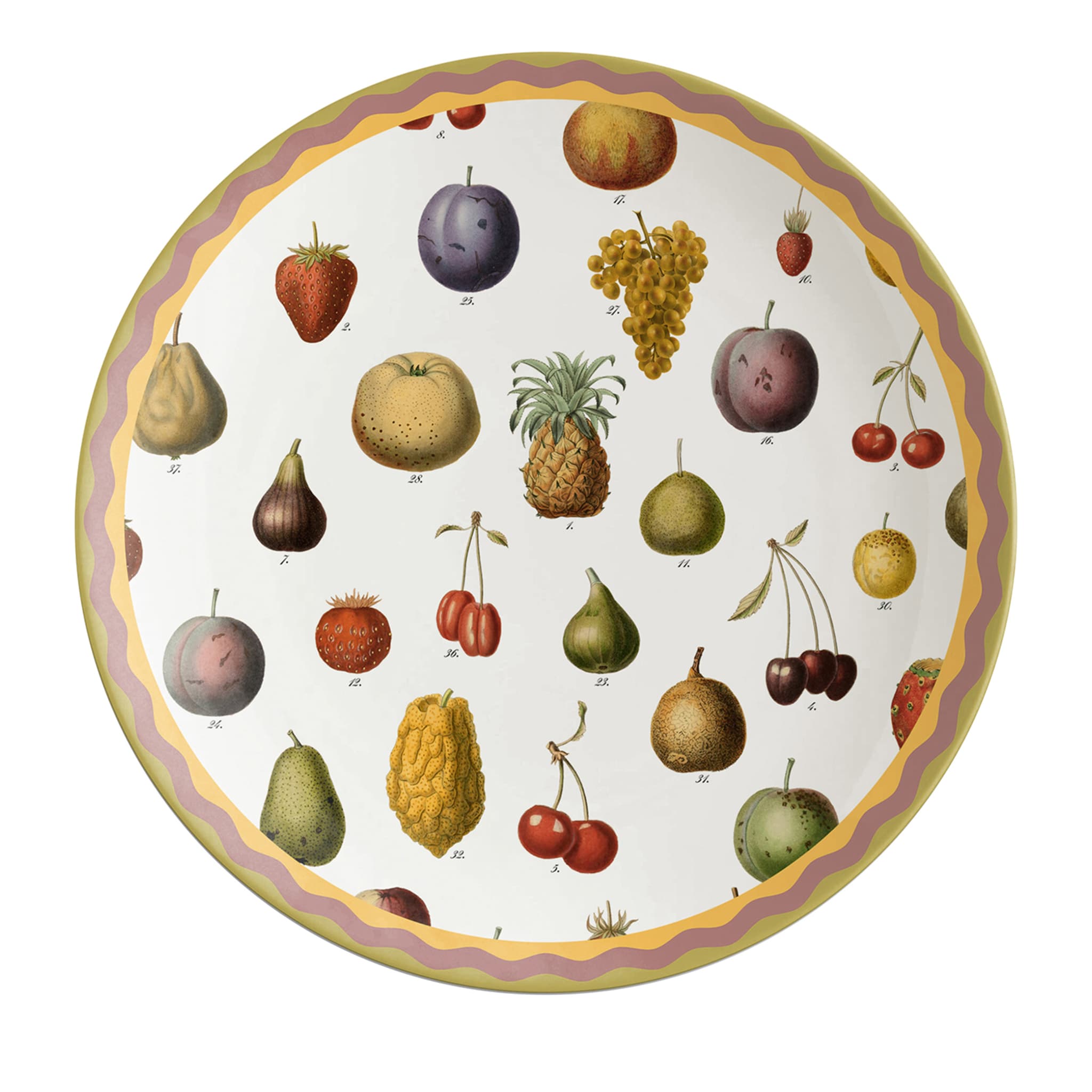 Cabinet De Curiosités Porcelain Dinner Plate With Fruits - Main view