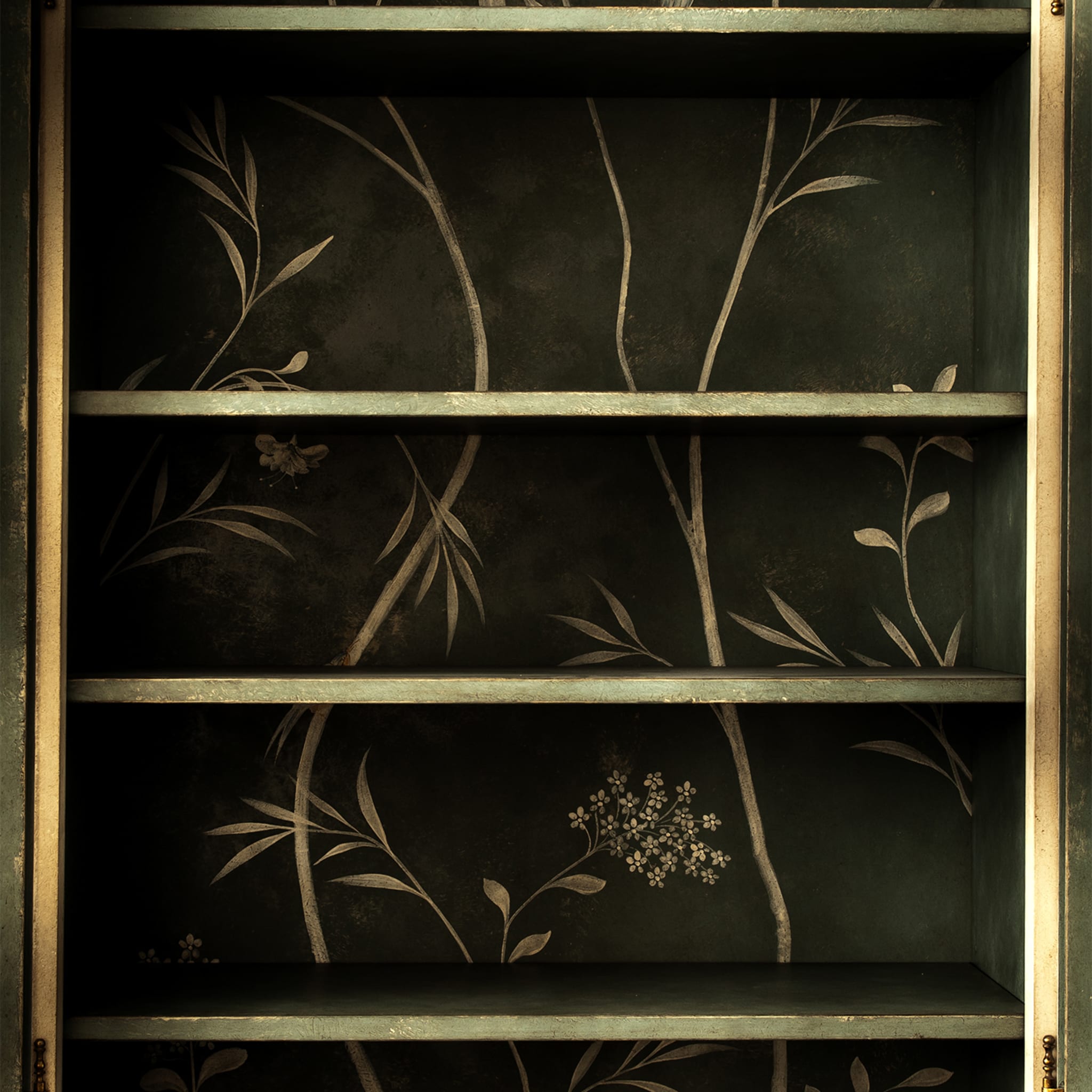Light Taupe Padua Hutch with Green Growing Brenches - Alternative view 4