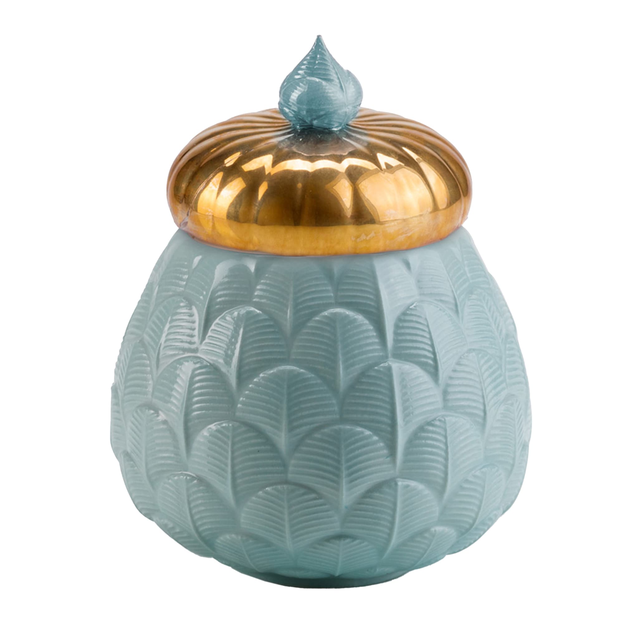 CHARLOTTE PEACOCK CANDLE COVER -LIGHT BLUE - Main view