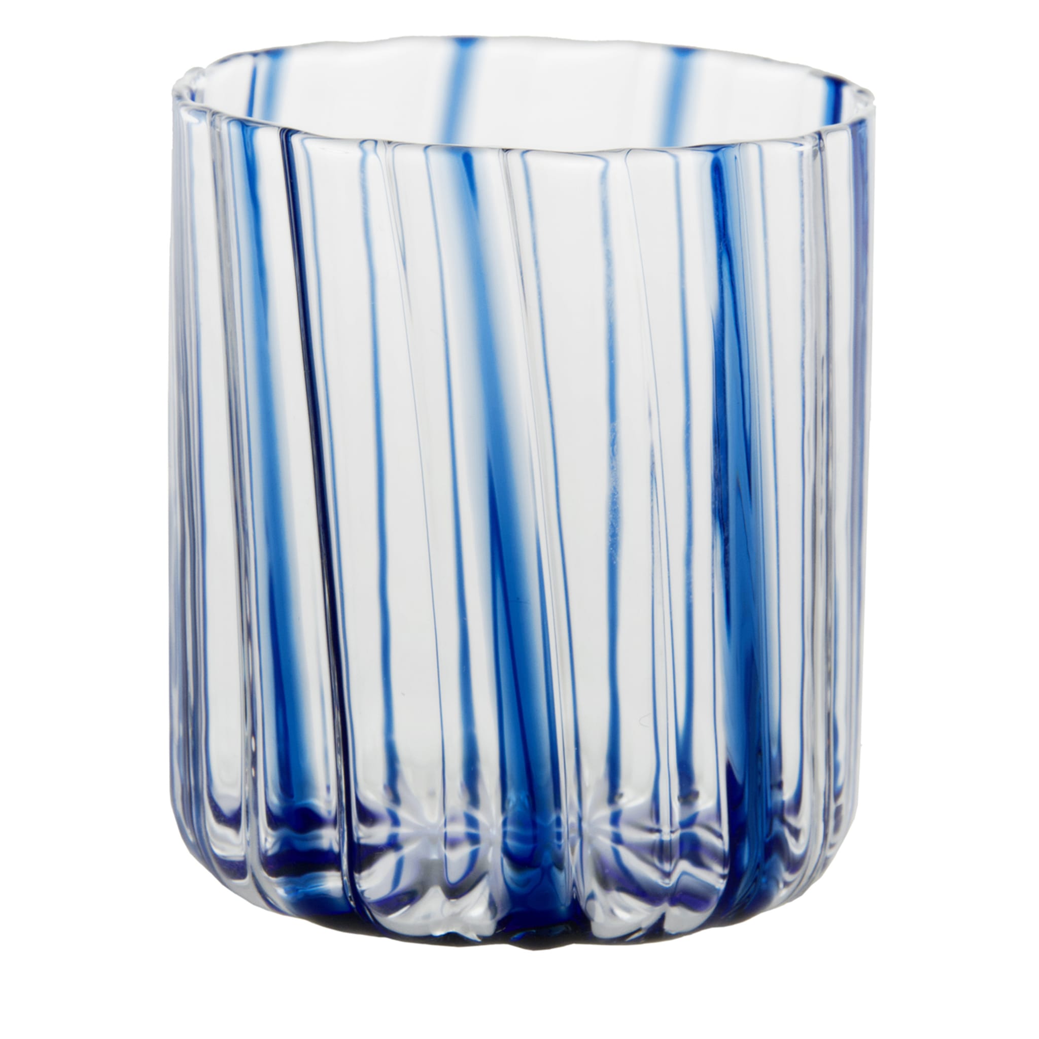 Bicchiere a strisce blu - Vista principale