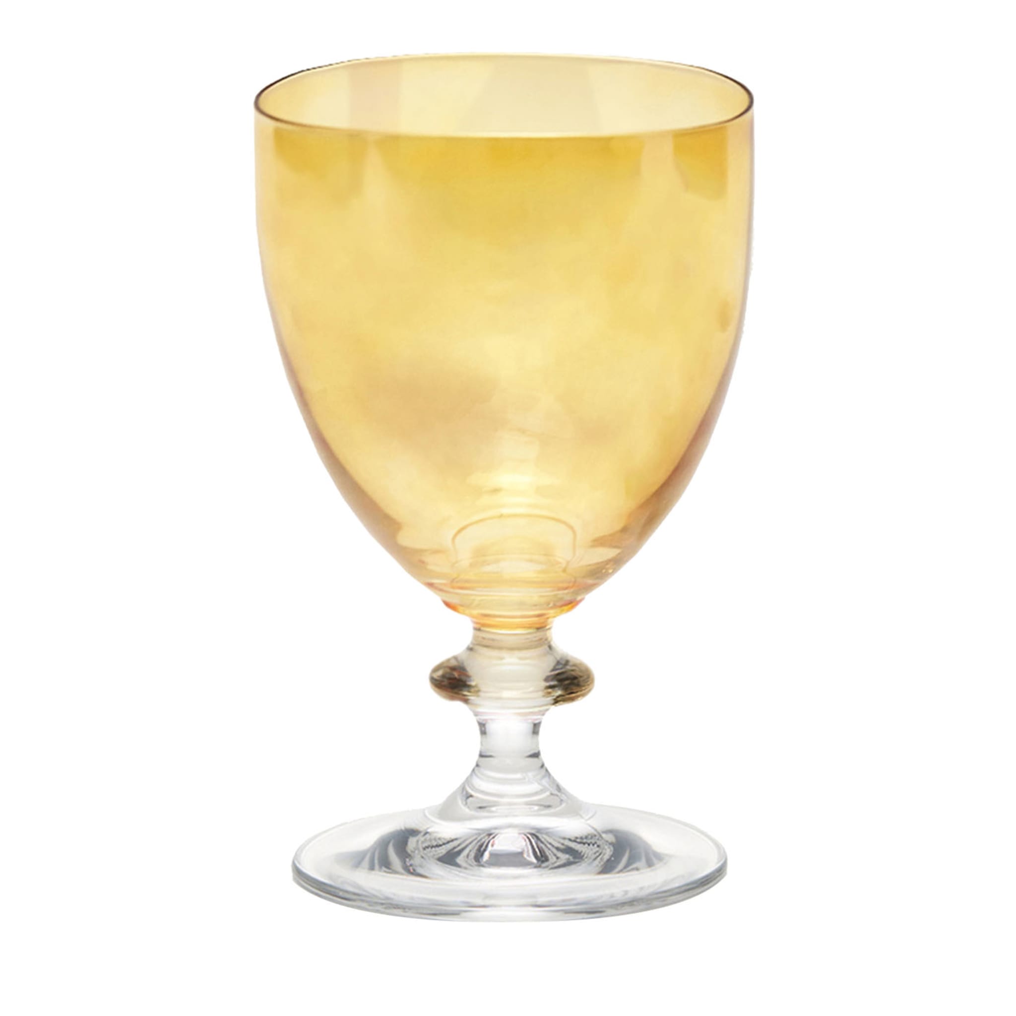 Rosy Set of 2 Amber Water Goblets - Main view