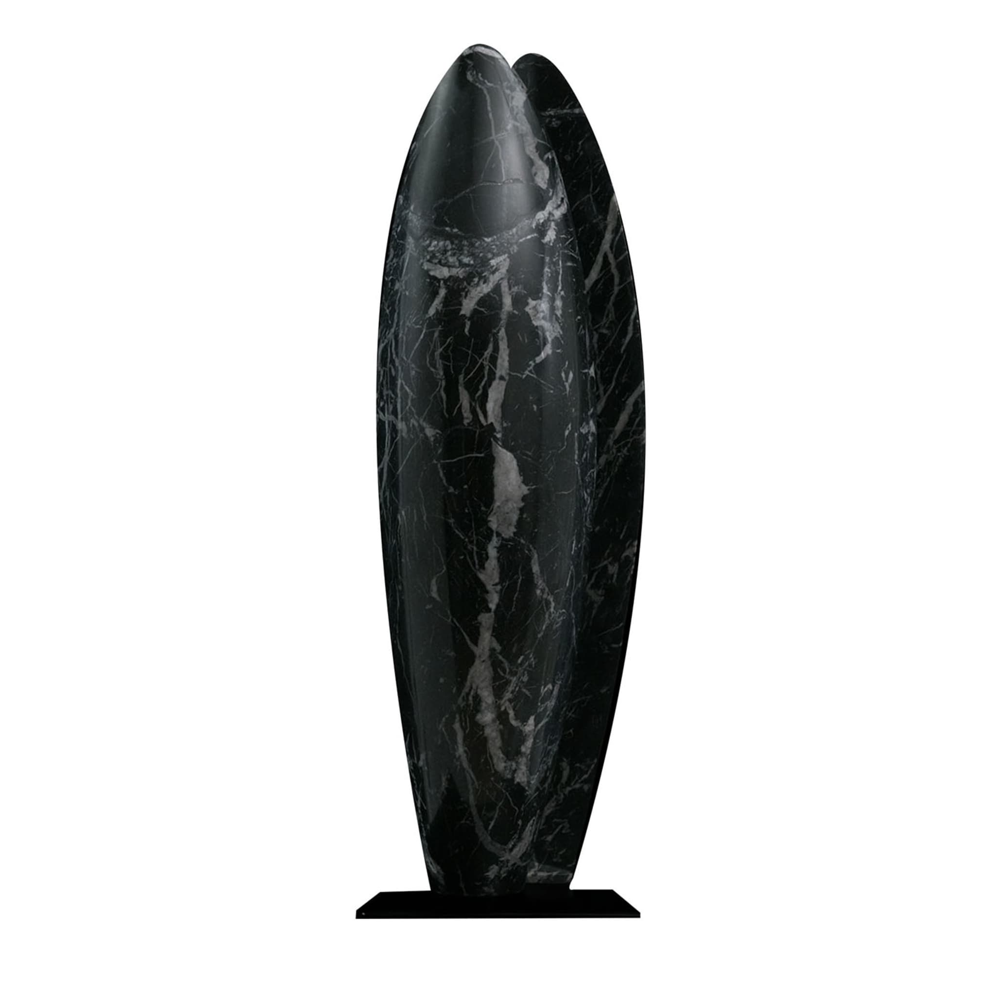 Sculpture noire des amoureux  - Vue principale
