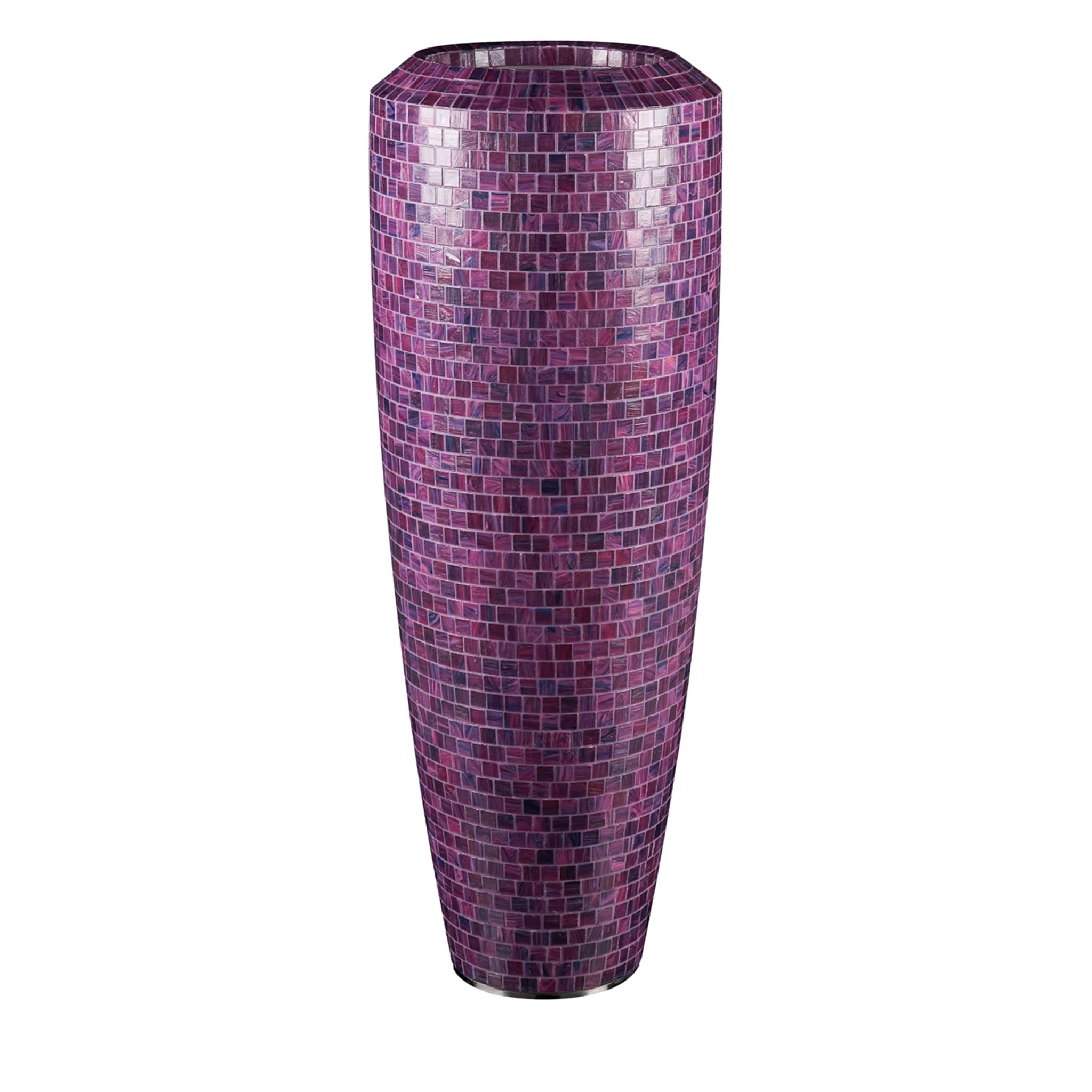 Obice Bisazza Mosaic Purple Decorative Vase - Main view