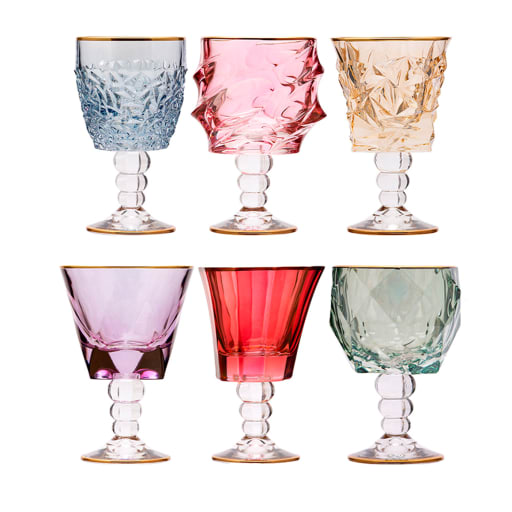 Sold at Auction: GRIFFE FOR VETRERIE OF EMPOLI ITALIAN WINE GLASSES