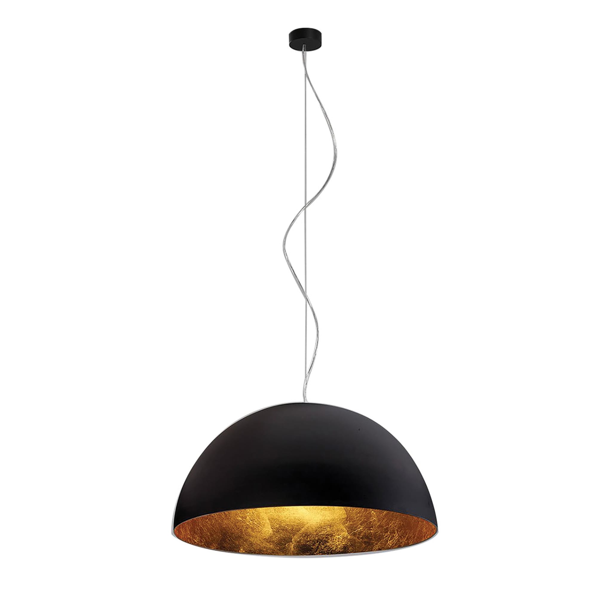 Giove Black in Gold Leaf Lamp - Main view