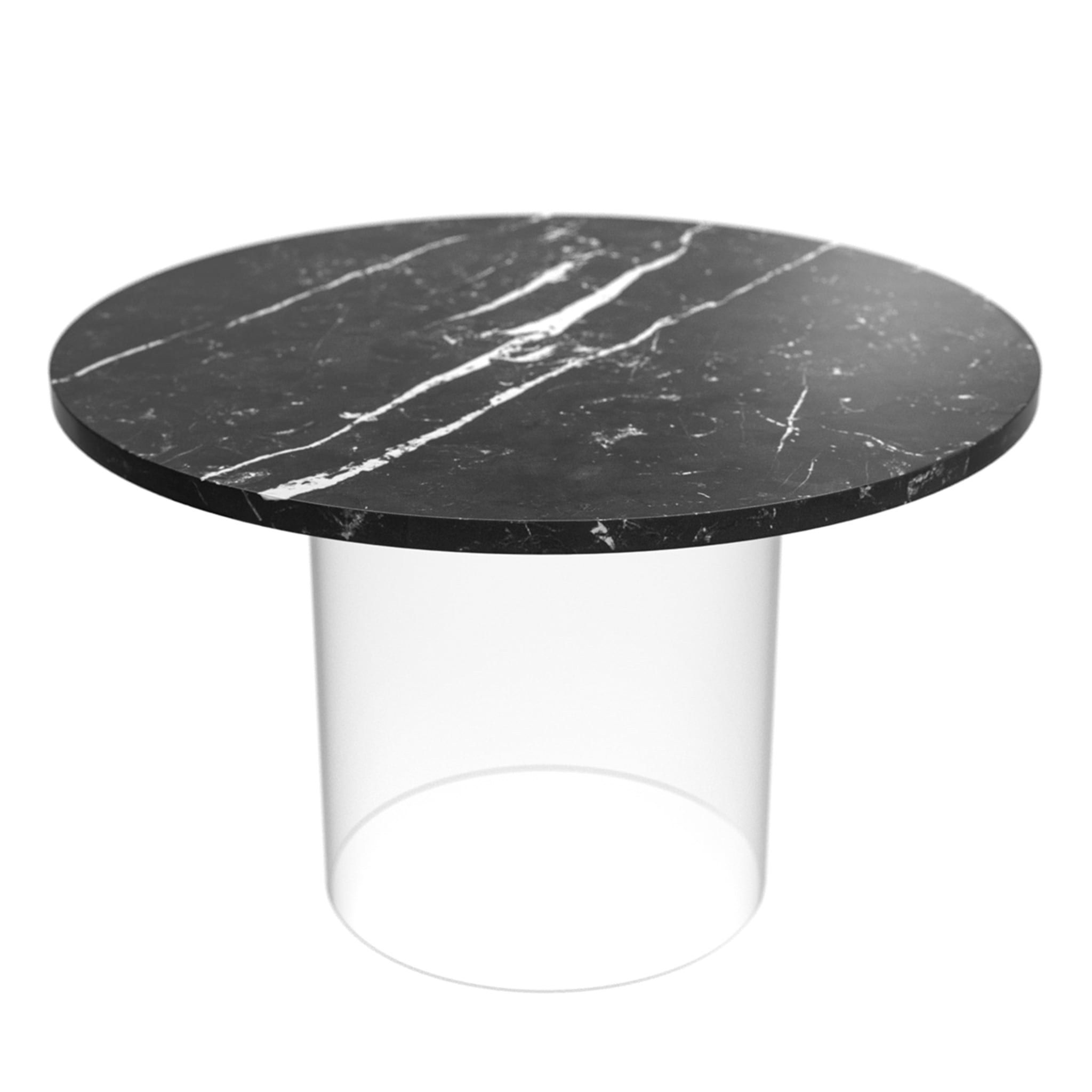 21st Century Marquinia Marble Coffee Table with Wireless Charger - Main view