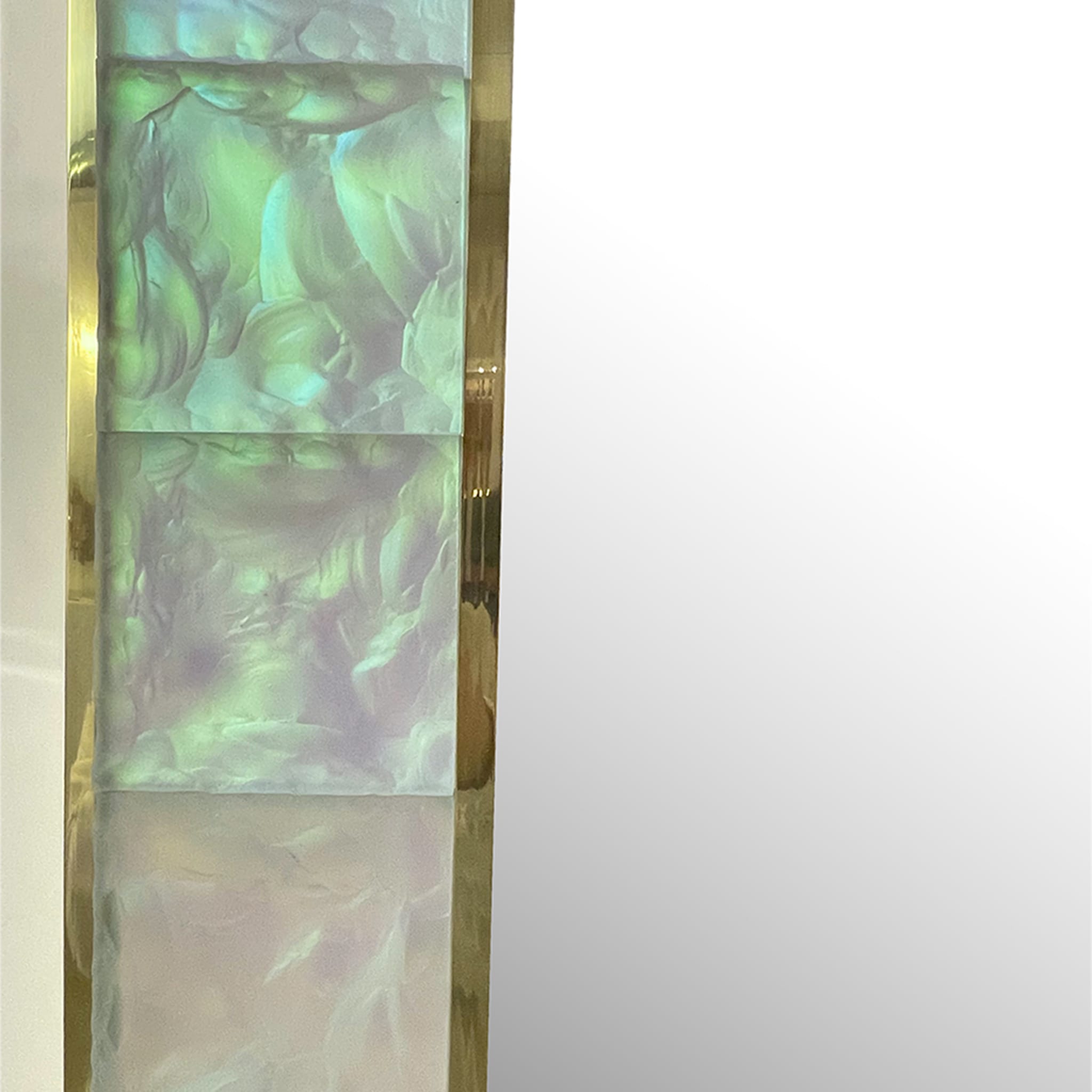 Specchio di cristallo iridescente Martelé fatto a mano - Vista alternativa 1