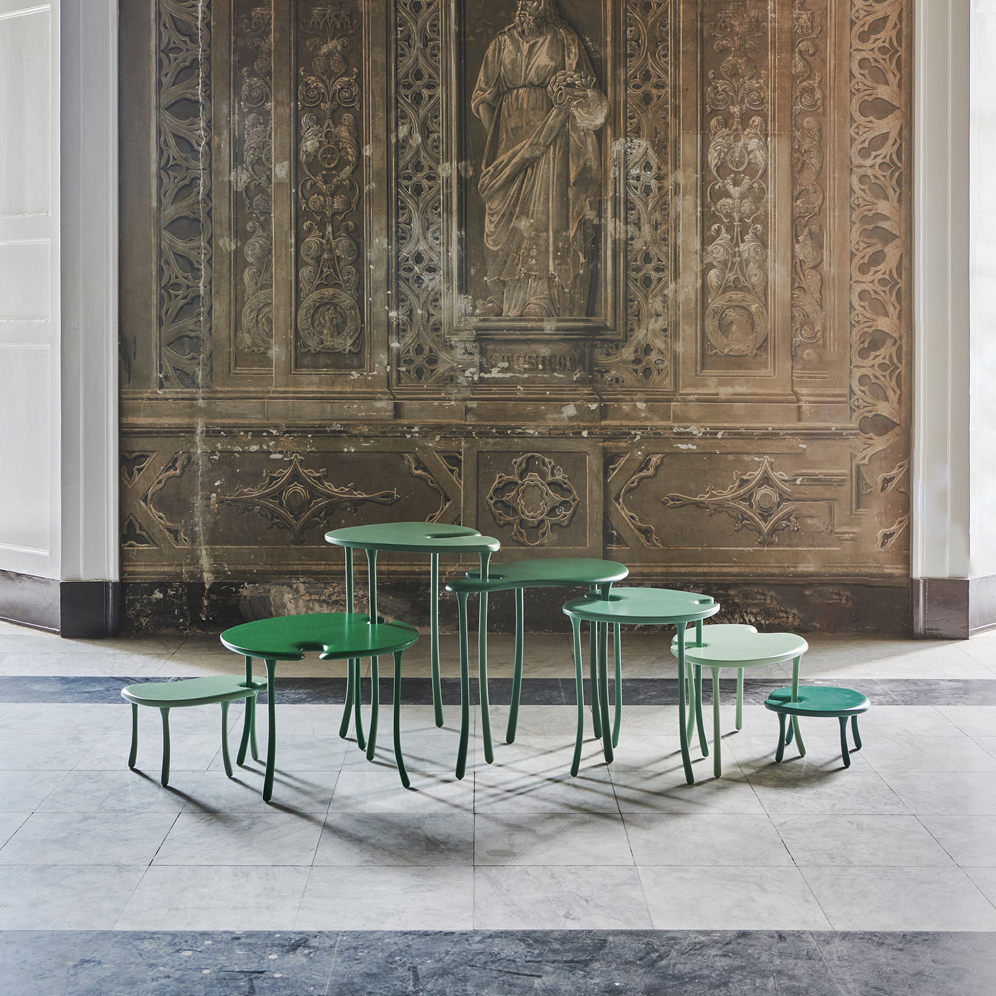 Tavo B Set di tavoli modulari verdi a 7 pezzi in edizione limitata di Giuliano-Fukuda - Vista alternativa 2