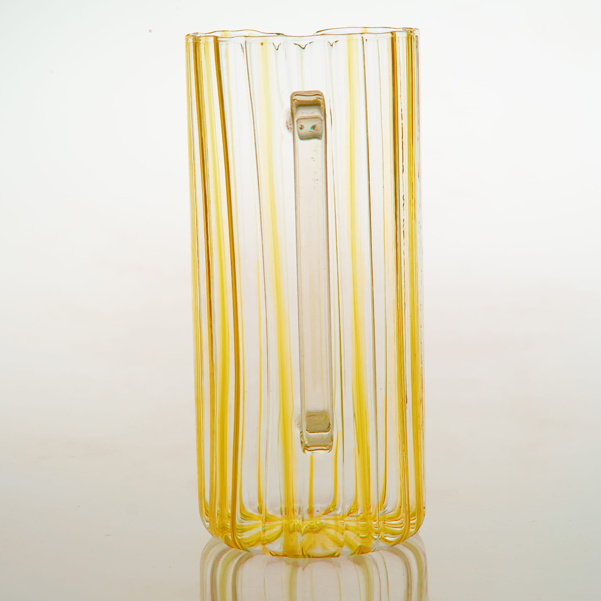 Serlio Loos Brocca in vetro ambrato a righe - Vista alternativa 1