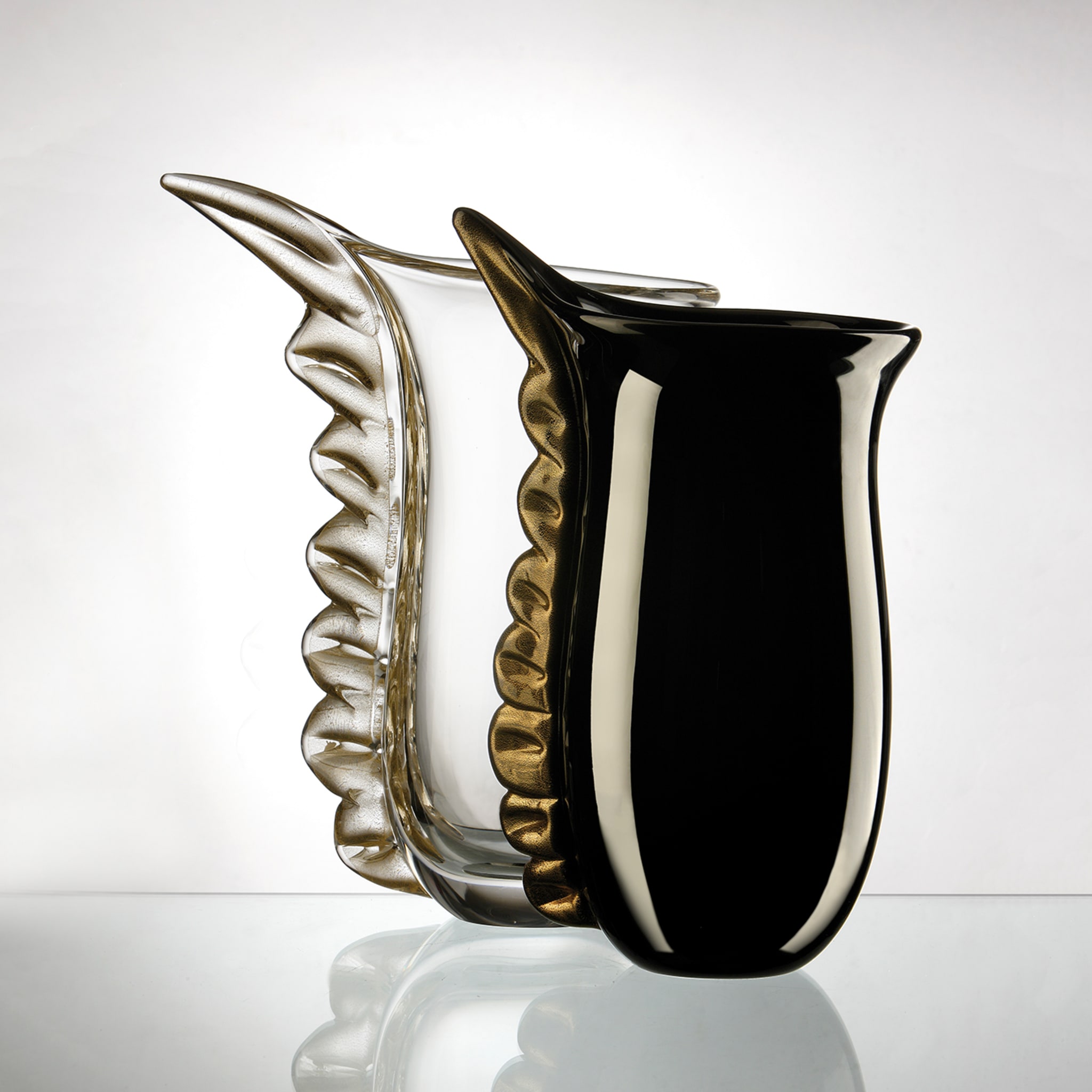 Vase Ange noir et doré - Vue alternative 1