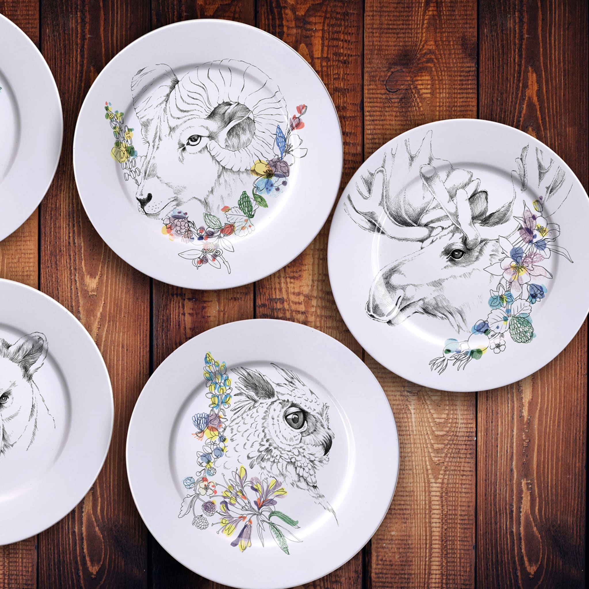 An Ode To The Woods Great Horned Owl Dinner Plate - Alternative view 3