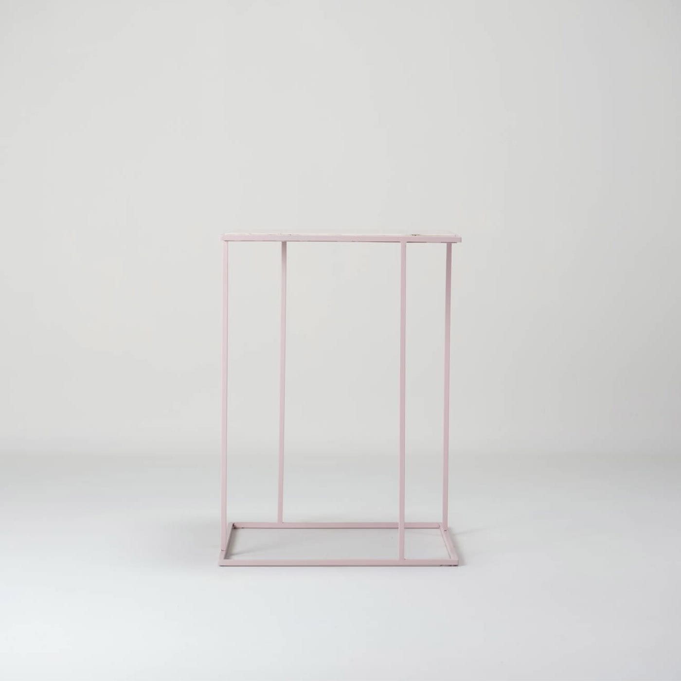 FramE Travertine Side Table - DF DesignLab