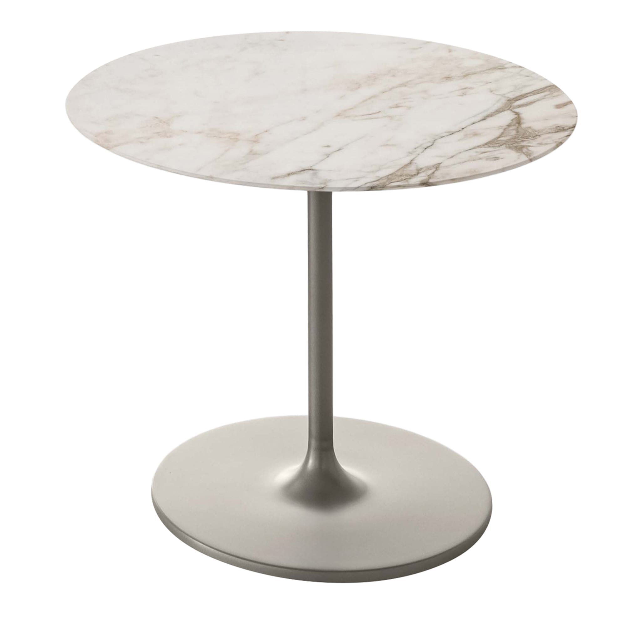 Runder beistelltisch aus calacatta-marmor mit glühender platte von Giuseppe Bavuso - Hauptansicht