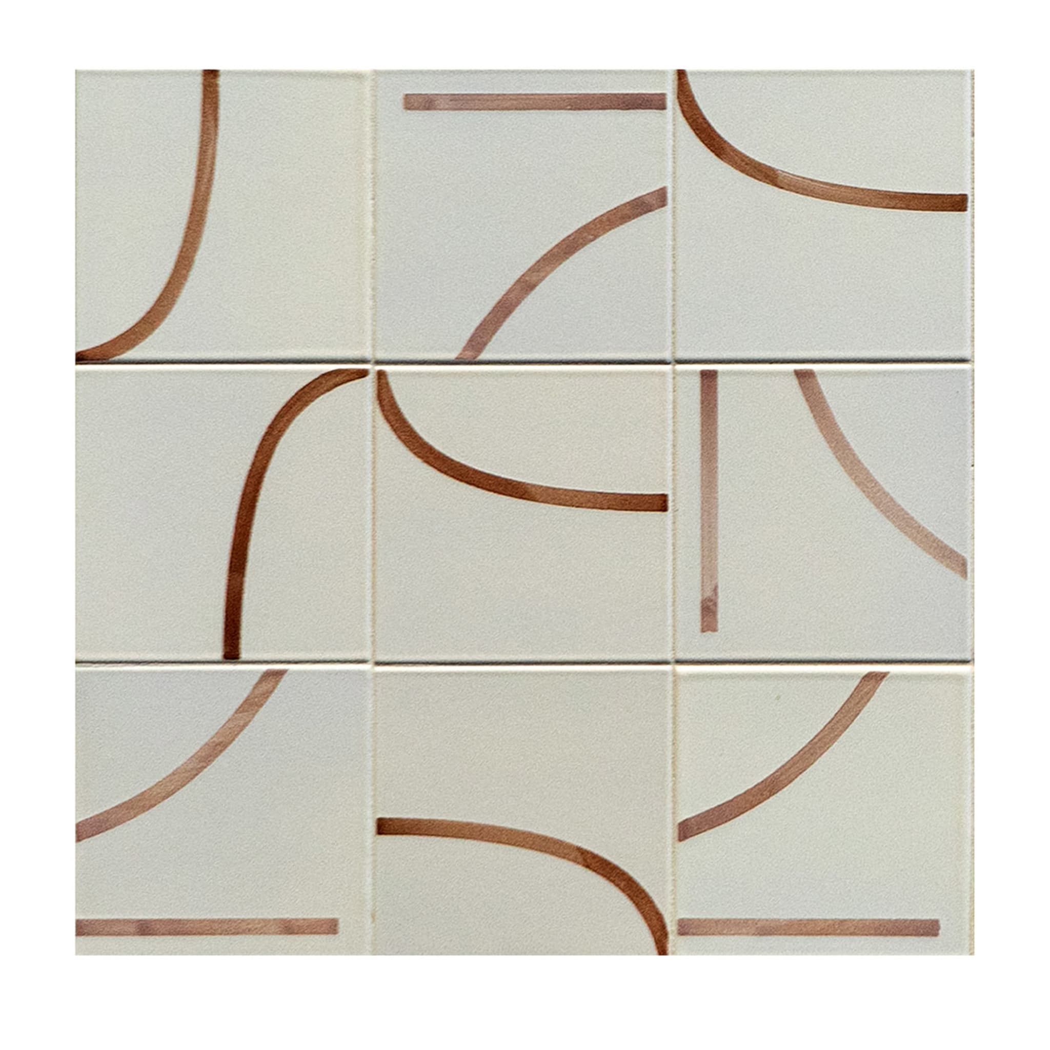 Segni Set of 45 Beige & Brown Tiles by Margherita Rui - Main view