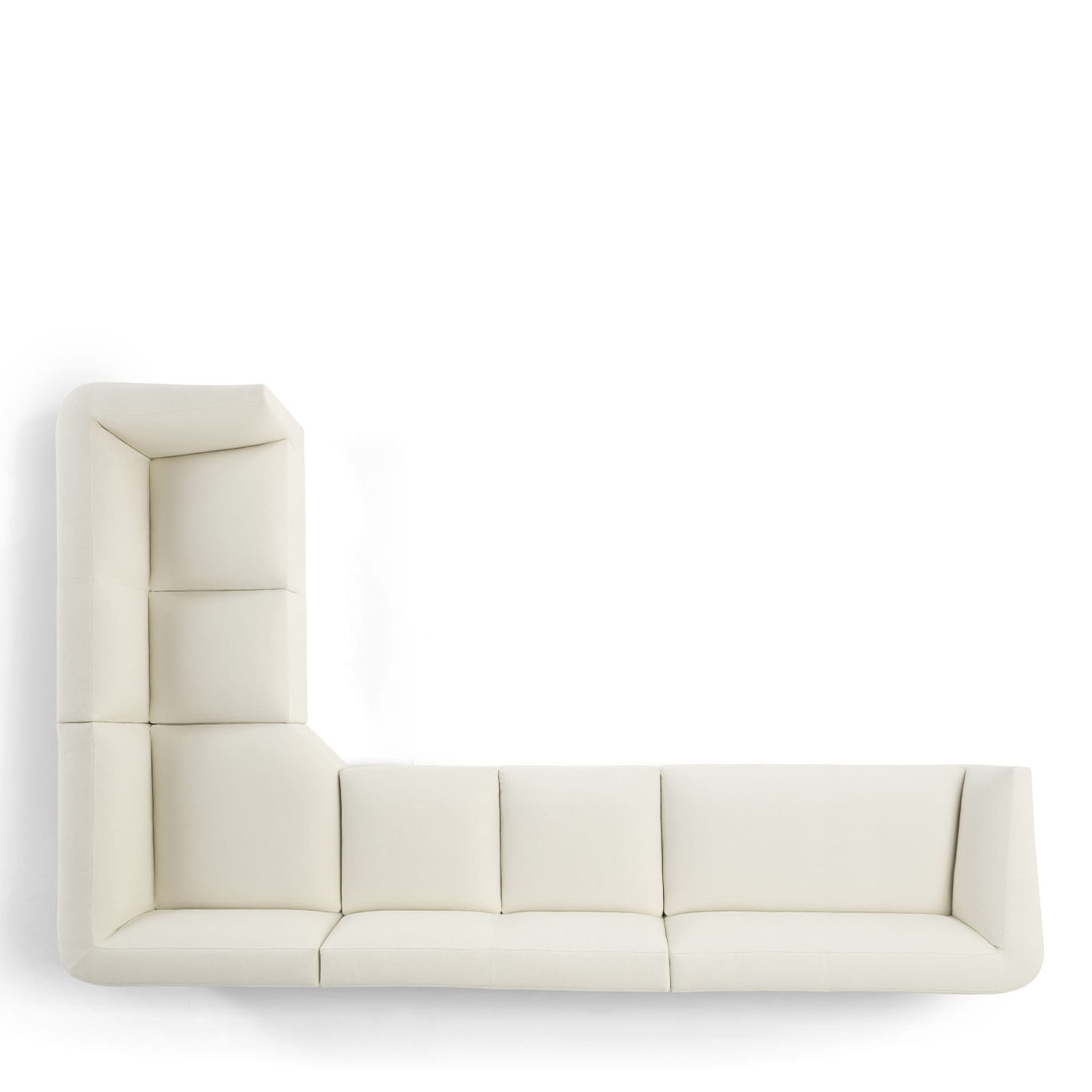 Panis L-Shaped Modular White Sofa  - Alternative view 1