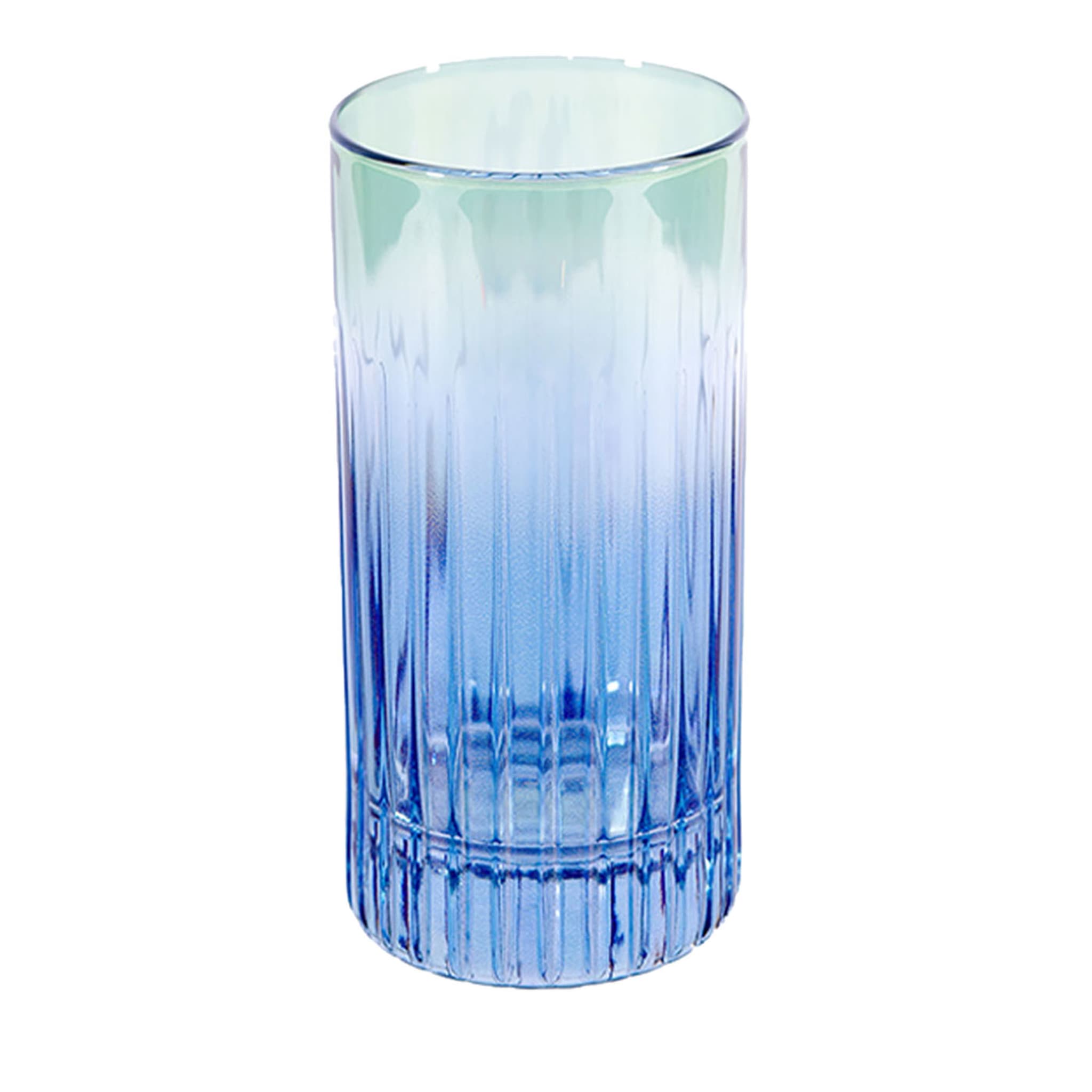 Domina Set of 2 Blue-To-Green Tall Tumbler Glasses - Main view