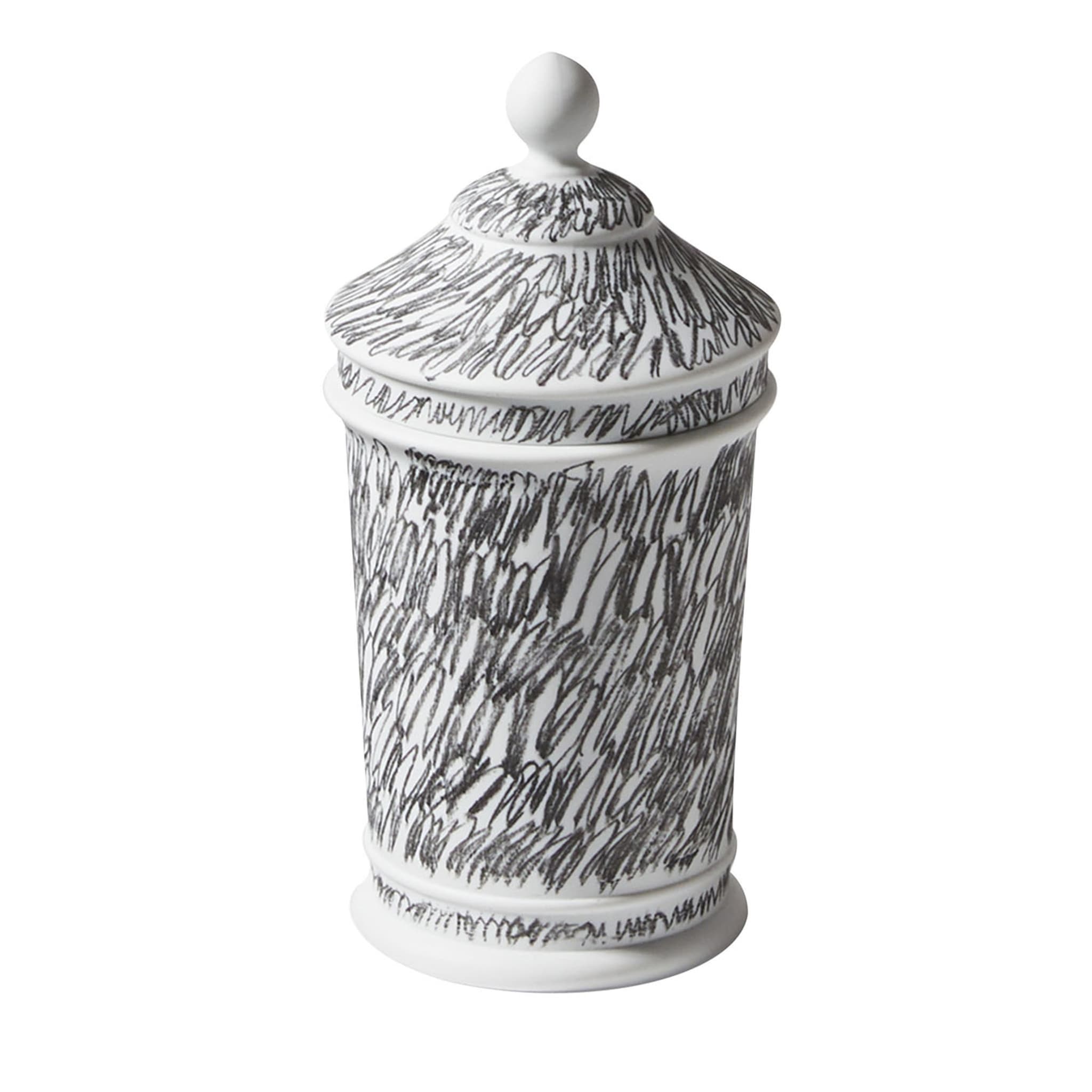 Post Scriptum Black & White Vase with Lid by Formafantasma - Main view