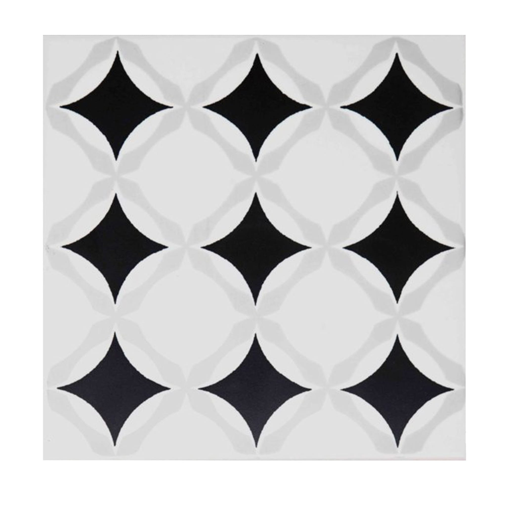Geometric Trend C44 #7 Bianco e nero Set di 25 piastrelle quadrate - Vista principale