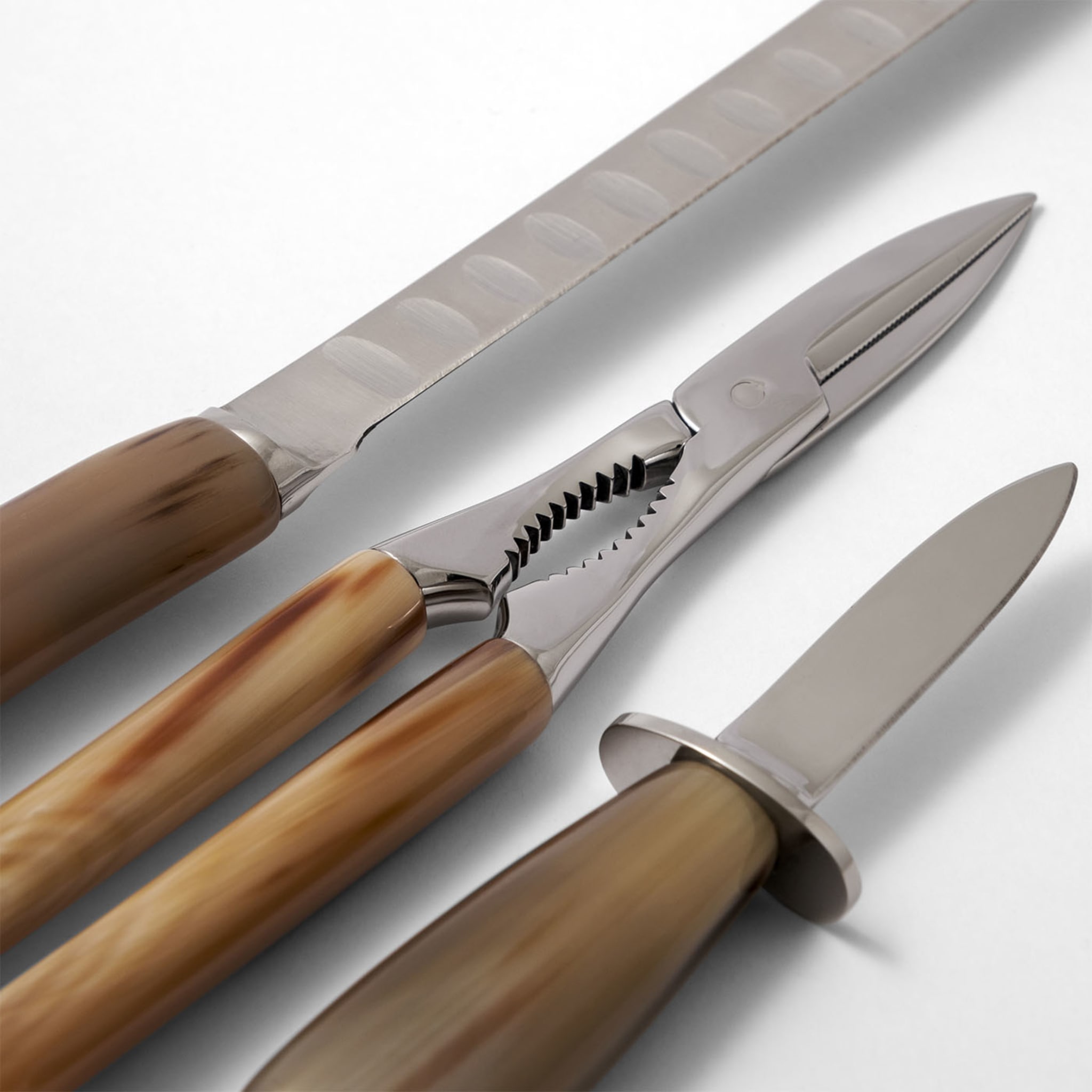 Fish and Shellfish Cutlery Set in Natural Horn - Alternative view 1