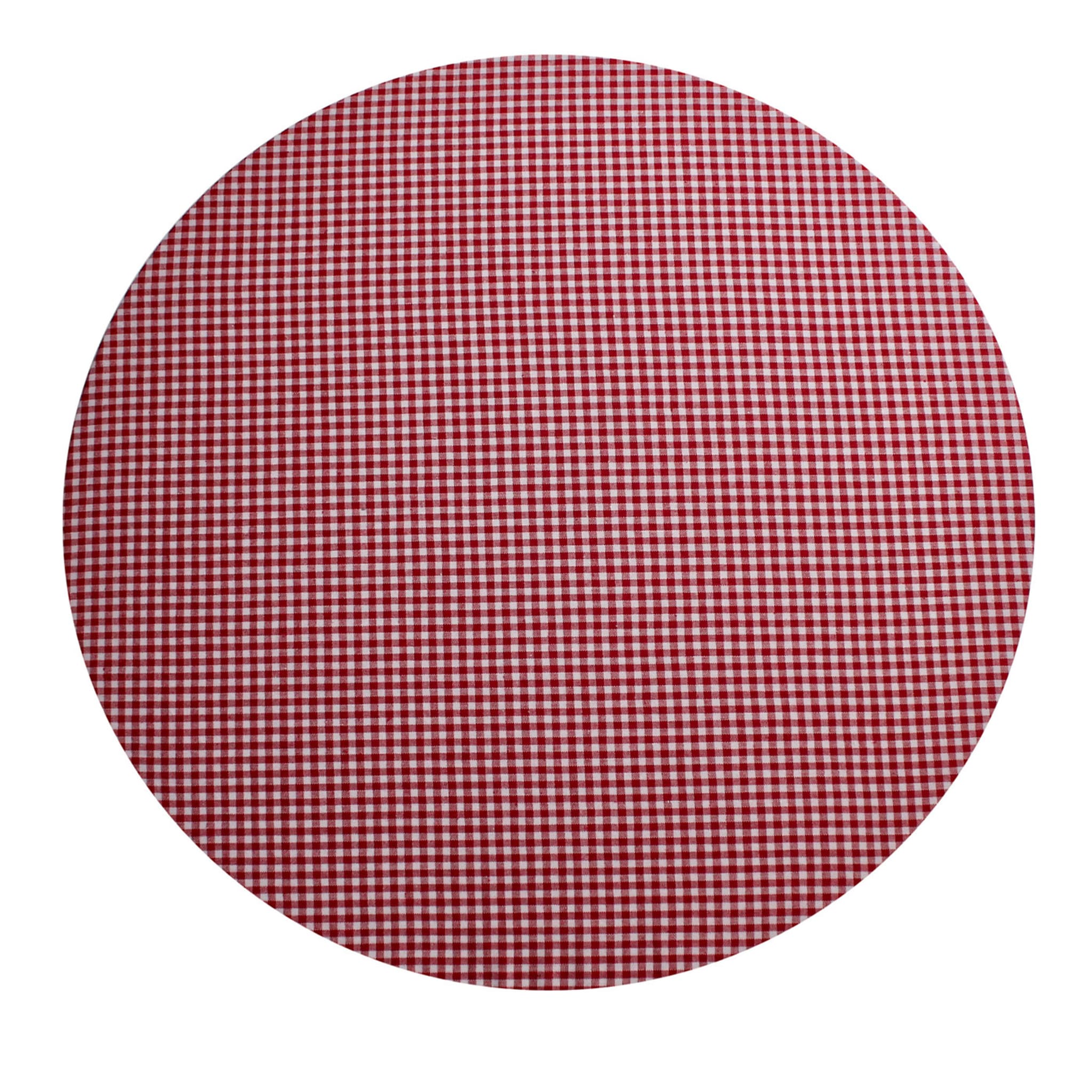 Mantel individual redondo de cuadros Cuffiette rojo y blanco #1 - Vista principal