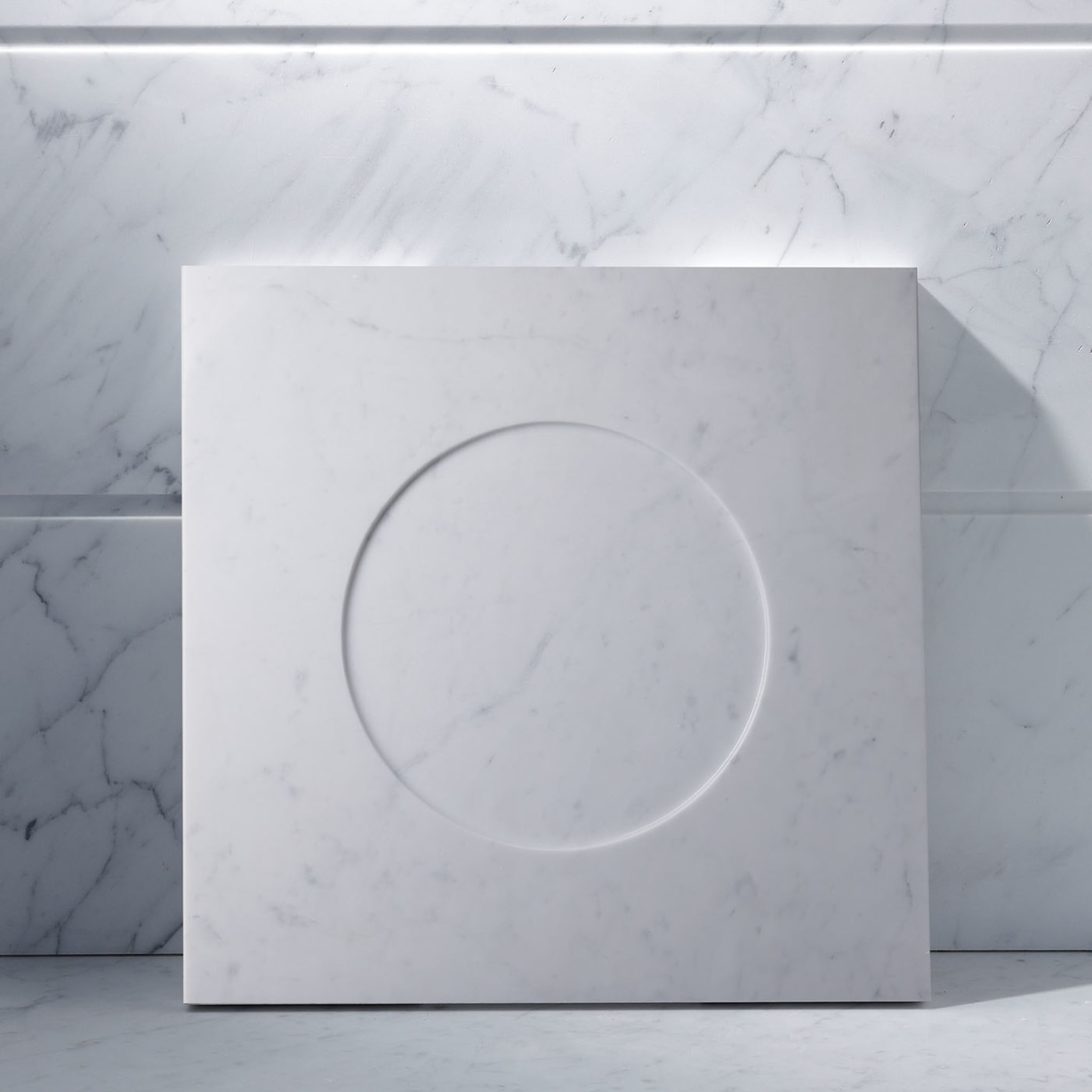 Teller Q aus weißem Carrara-Marmor - Alternative Ansicht 5