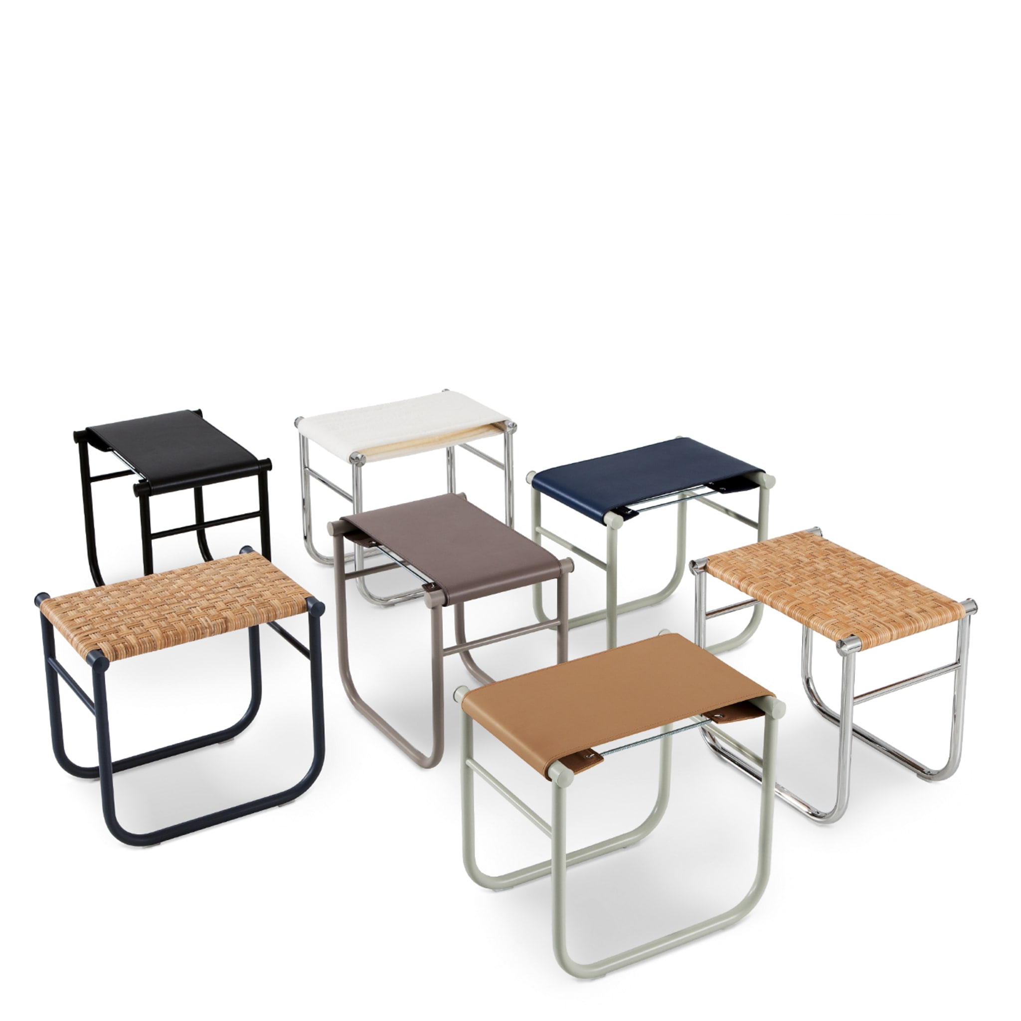 9 Tabouret By Charlotte Perriand - Rattan - Alternative view 1