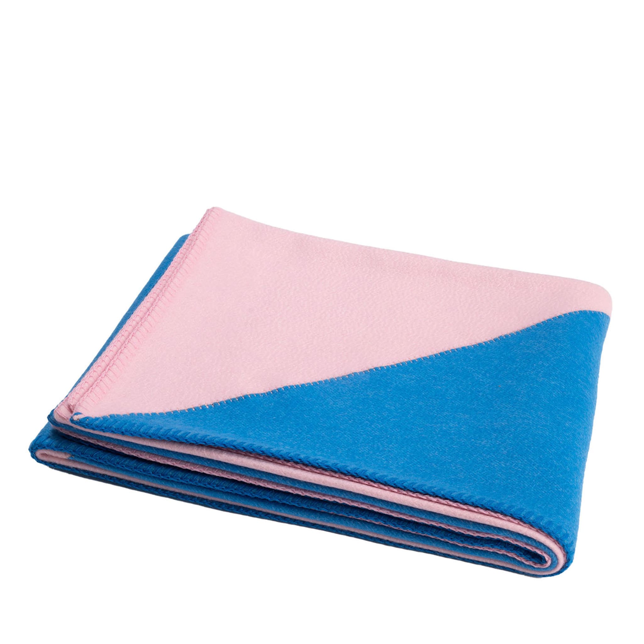 Biella Pink and Blue Blanket - Main view