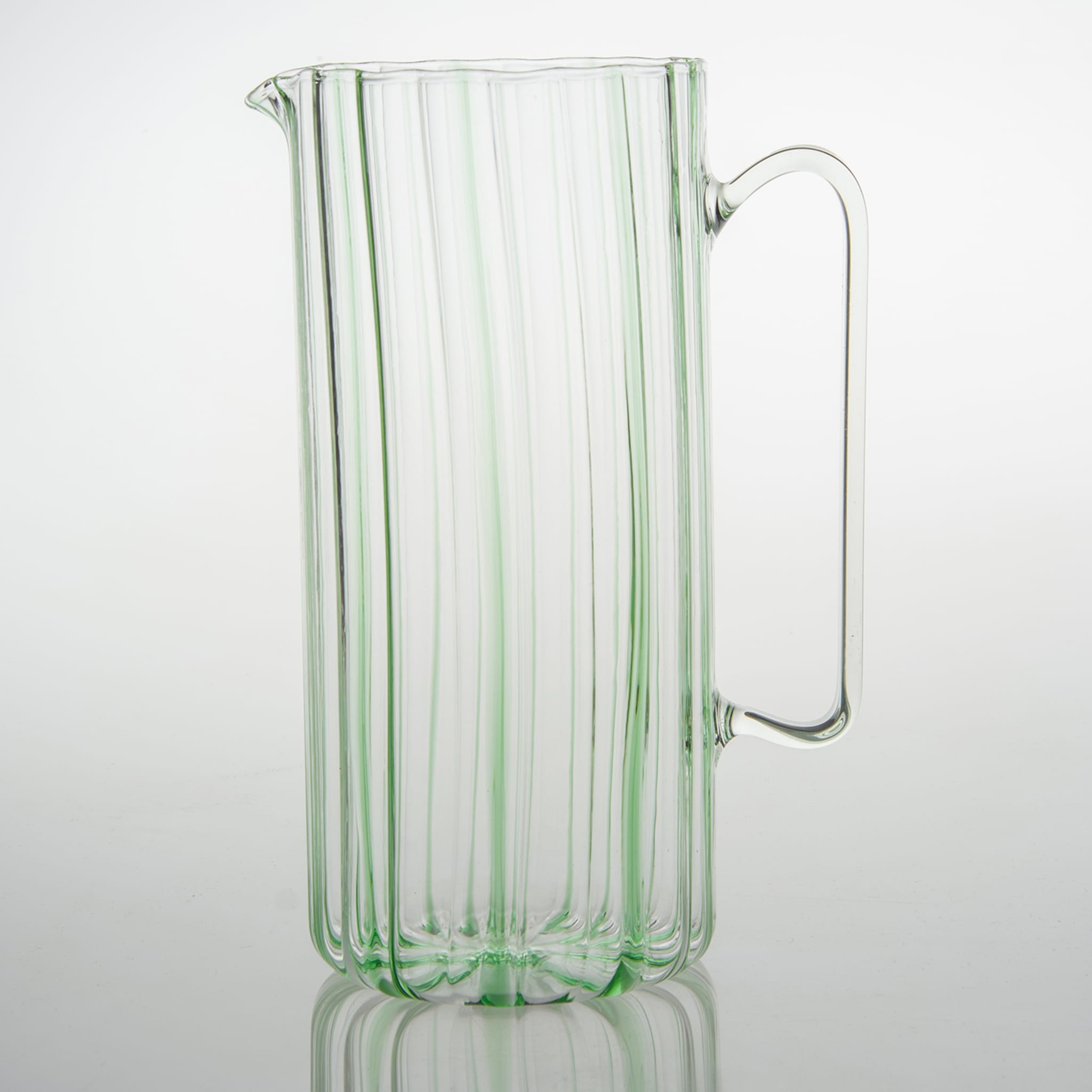 Serlio Loos Green Stripe Glass Pitcher - Alternative view 2