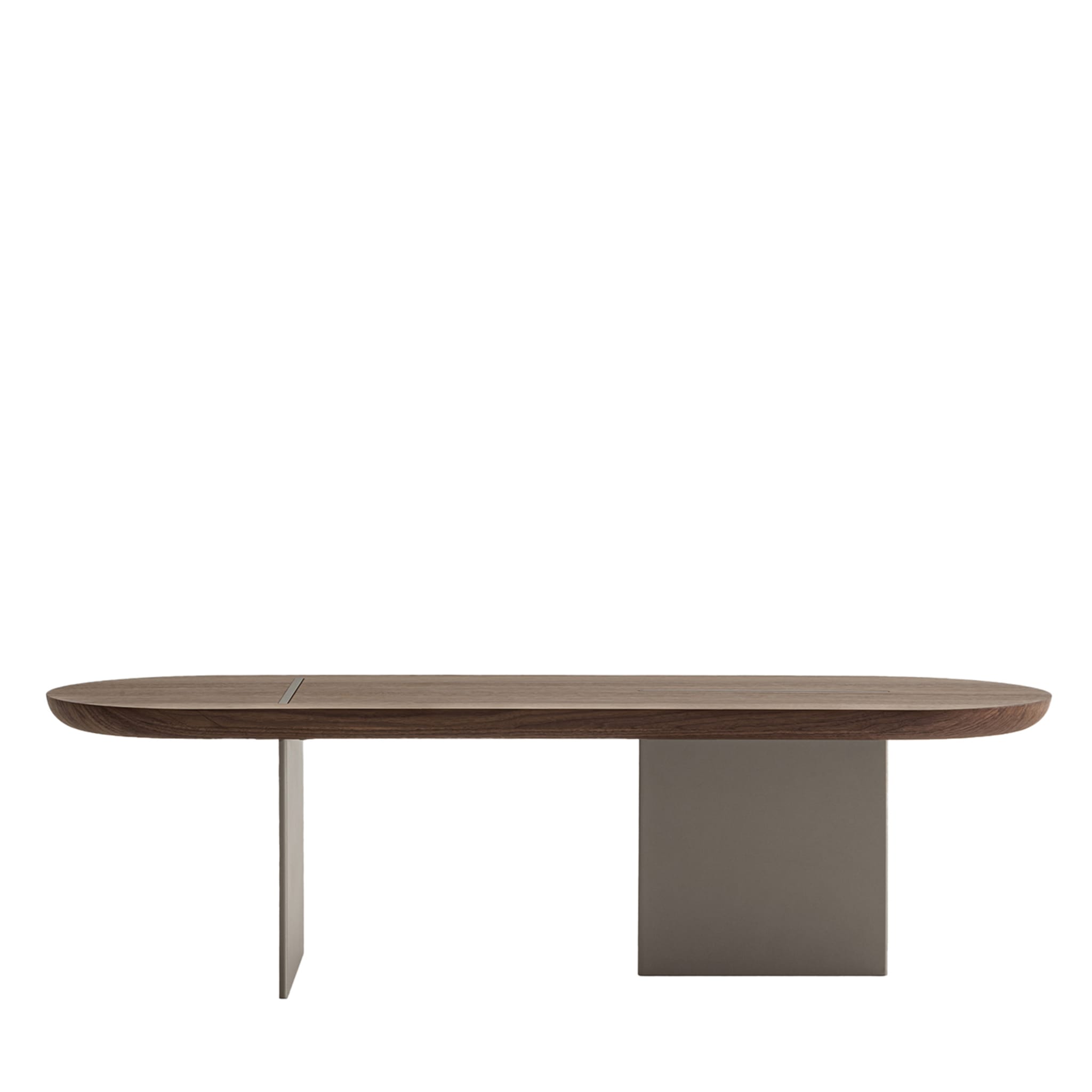Baguette Tall Rounded Canaletto Walnut Coffee Table - Vue principale