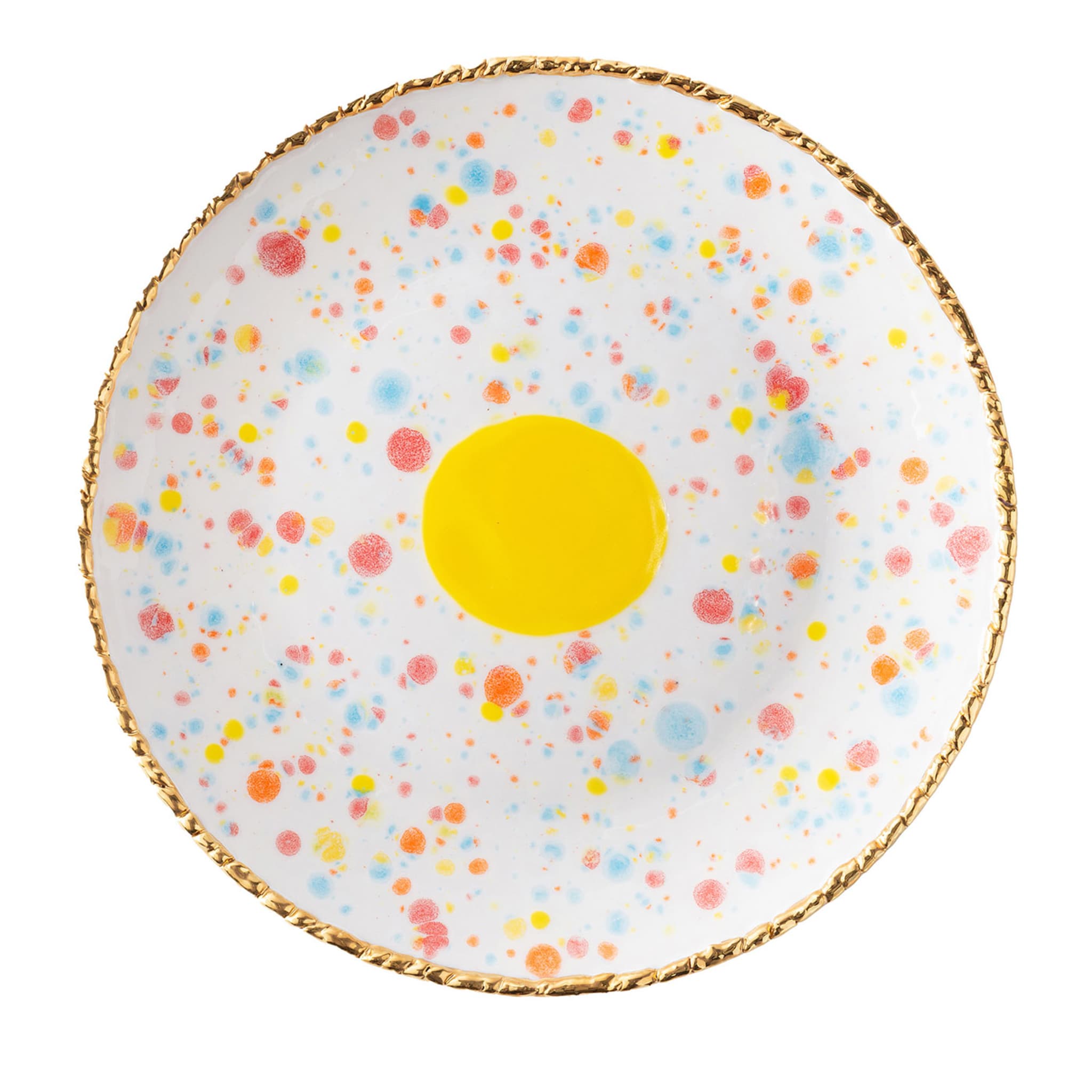 Confetti Set of 2 Dessert Plates with Crackled Rim - Main view