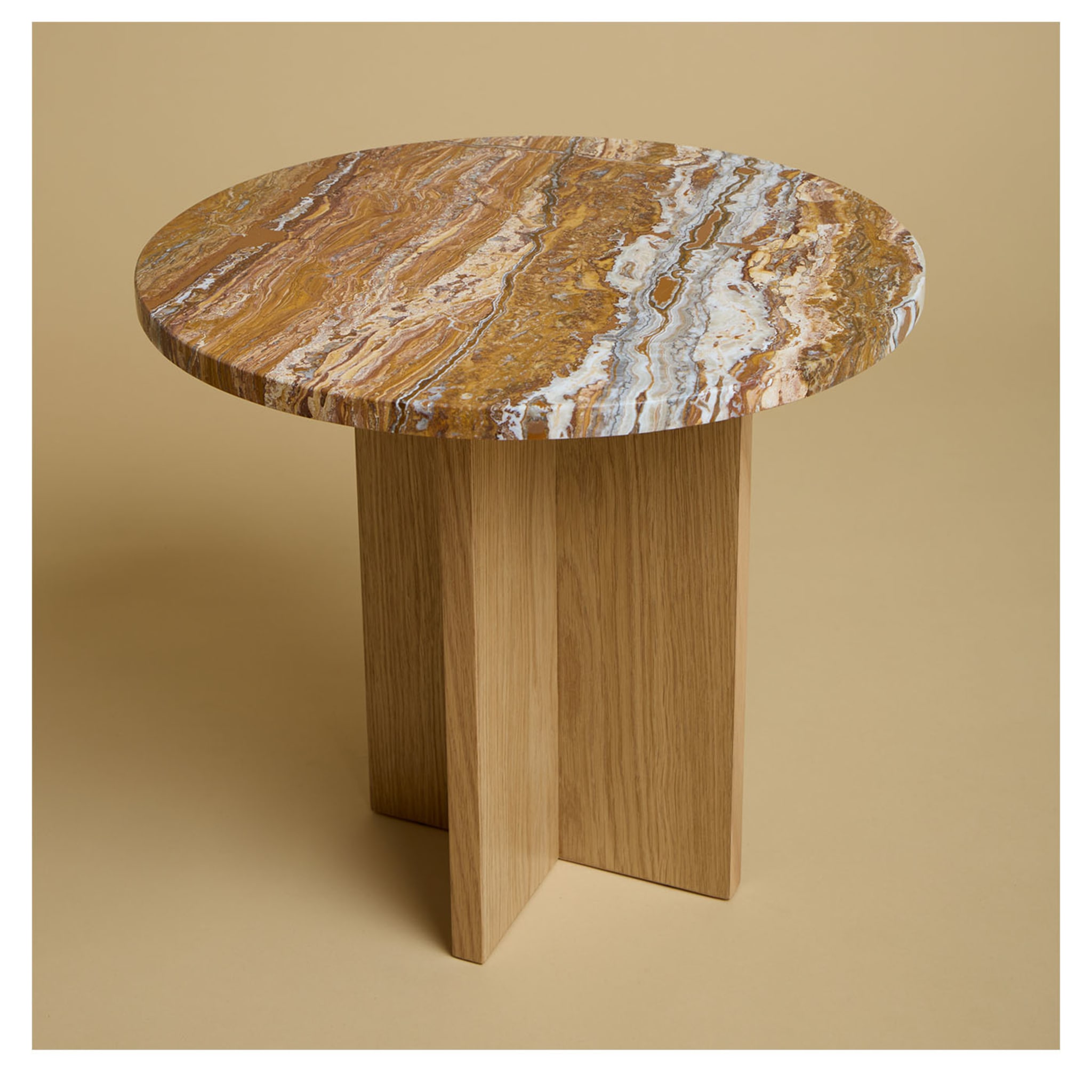 Sherman Travertino and Durmast Side Table - Alternative view 2