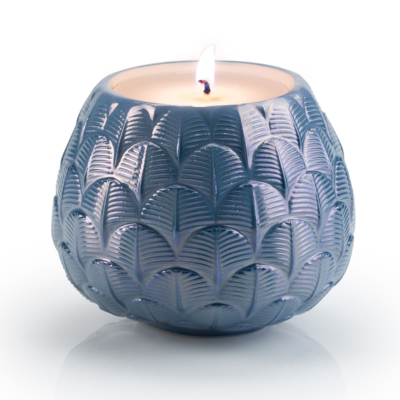 CHARLOTTE PEACOCK CANDLE COVER - BLUE Villari Home Couture