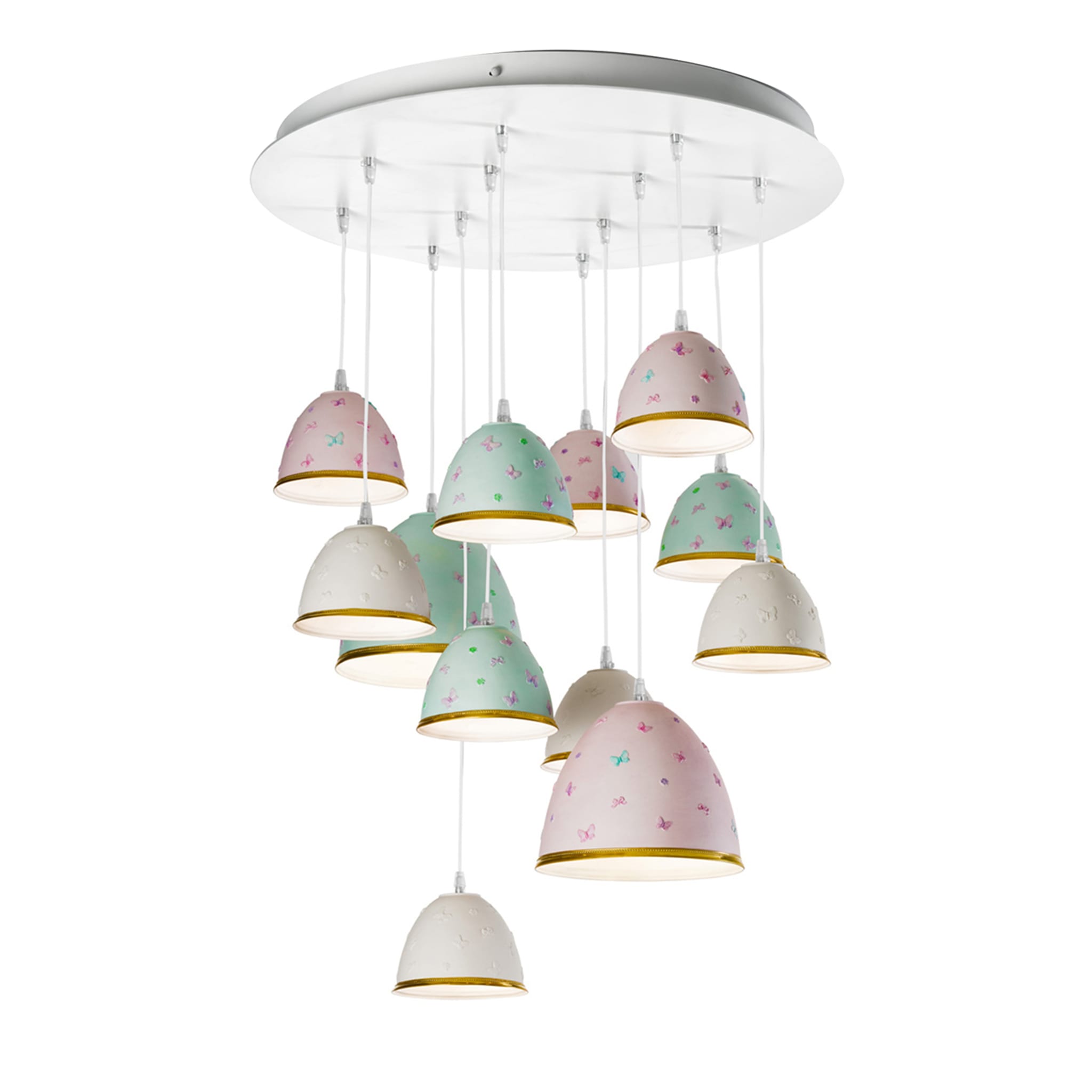 Butterfly 12-Light Multicolor Pendant Lamp - Main view