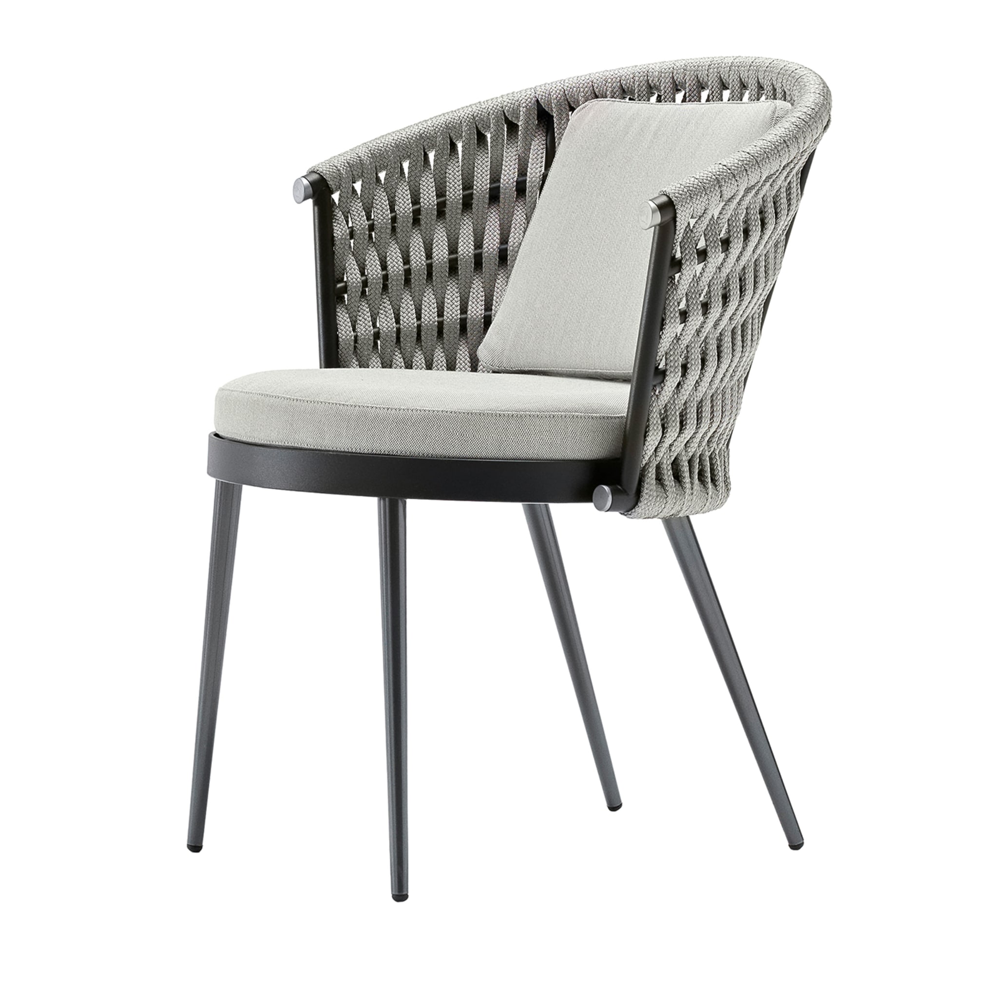 Gray Outdoor fabric Chair with cushion - Main view