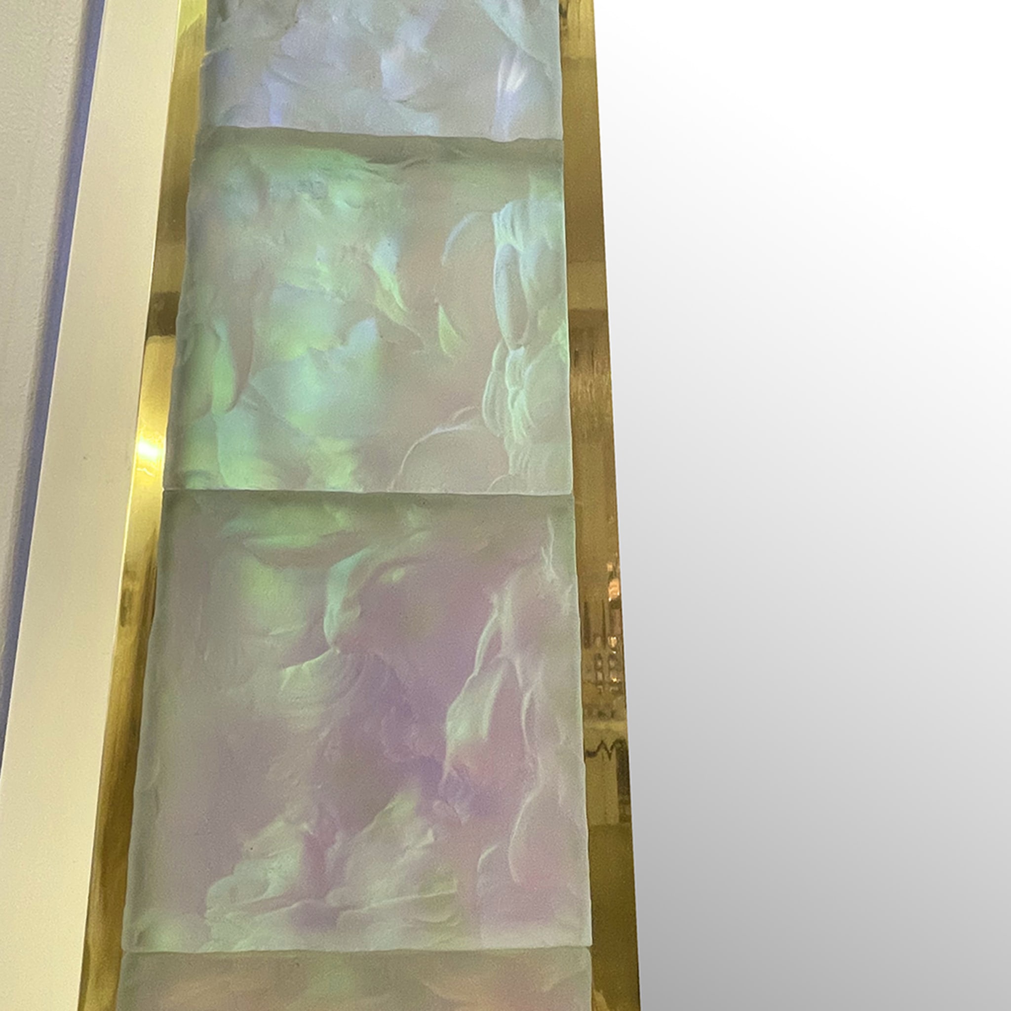 Specchio di cristallo iridescente Martelé fatto a mano - Vista alternativa 4