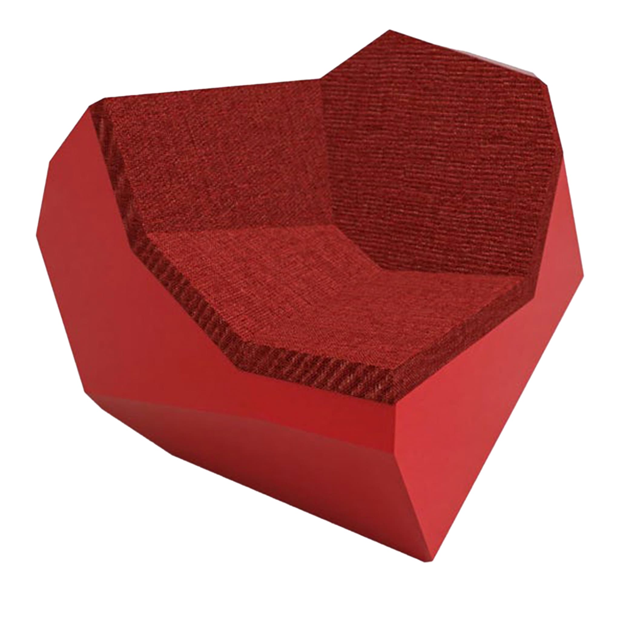 21st Century Red Rolling Stone Armchair - Main view