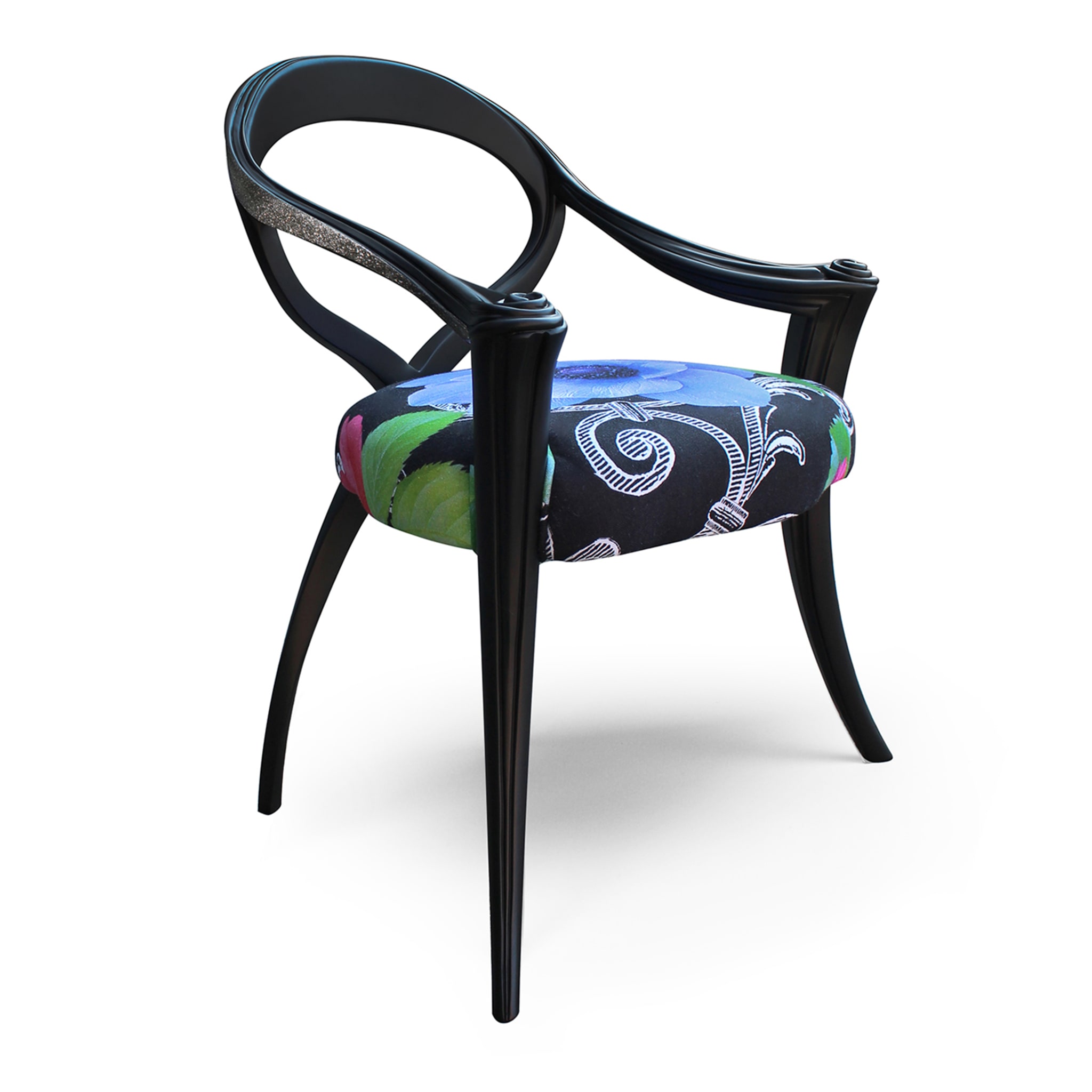Opus Black Flower Chair by Carlo Rampazzi - Vue alternative 1