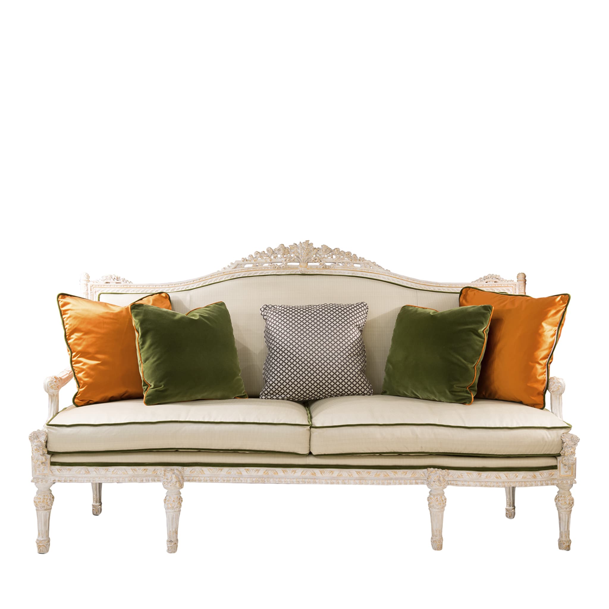 Canapé blanc de style Louis XVI - Vue principale