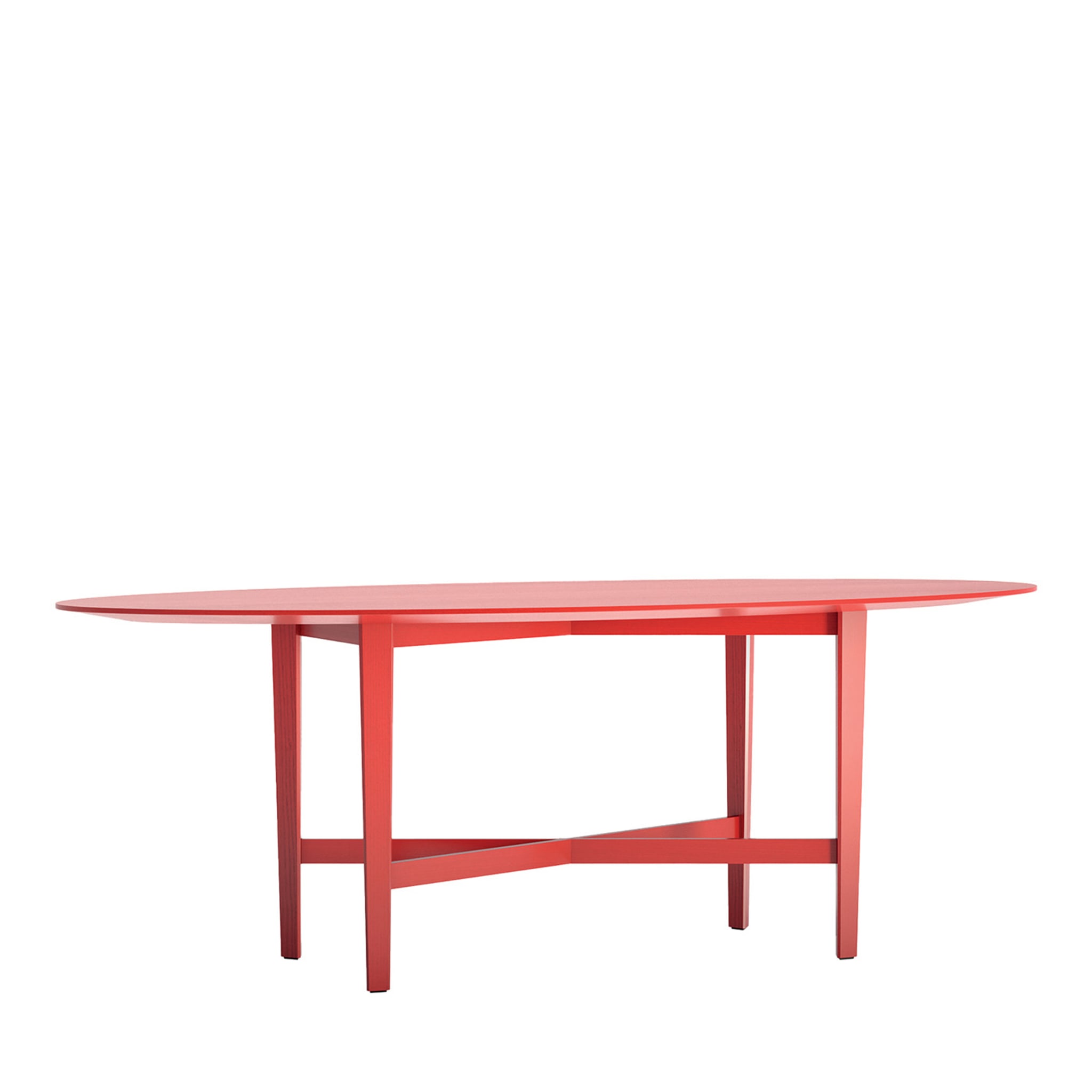 Ovaler roter Luigi Filippo-Tisch von Marta Laudani &amp; Marco Romanelli - Hauptansicht
