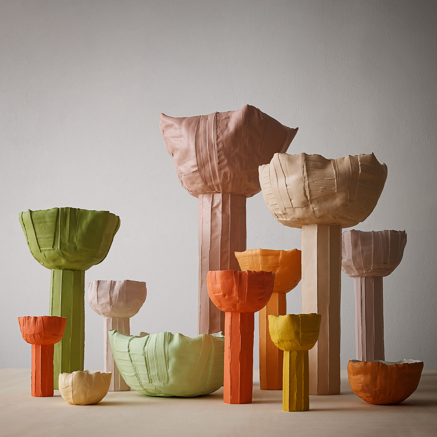 RANUNCOLO deep orange vase - Paola Paronetto