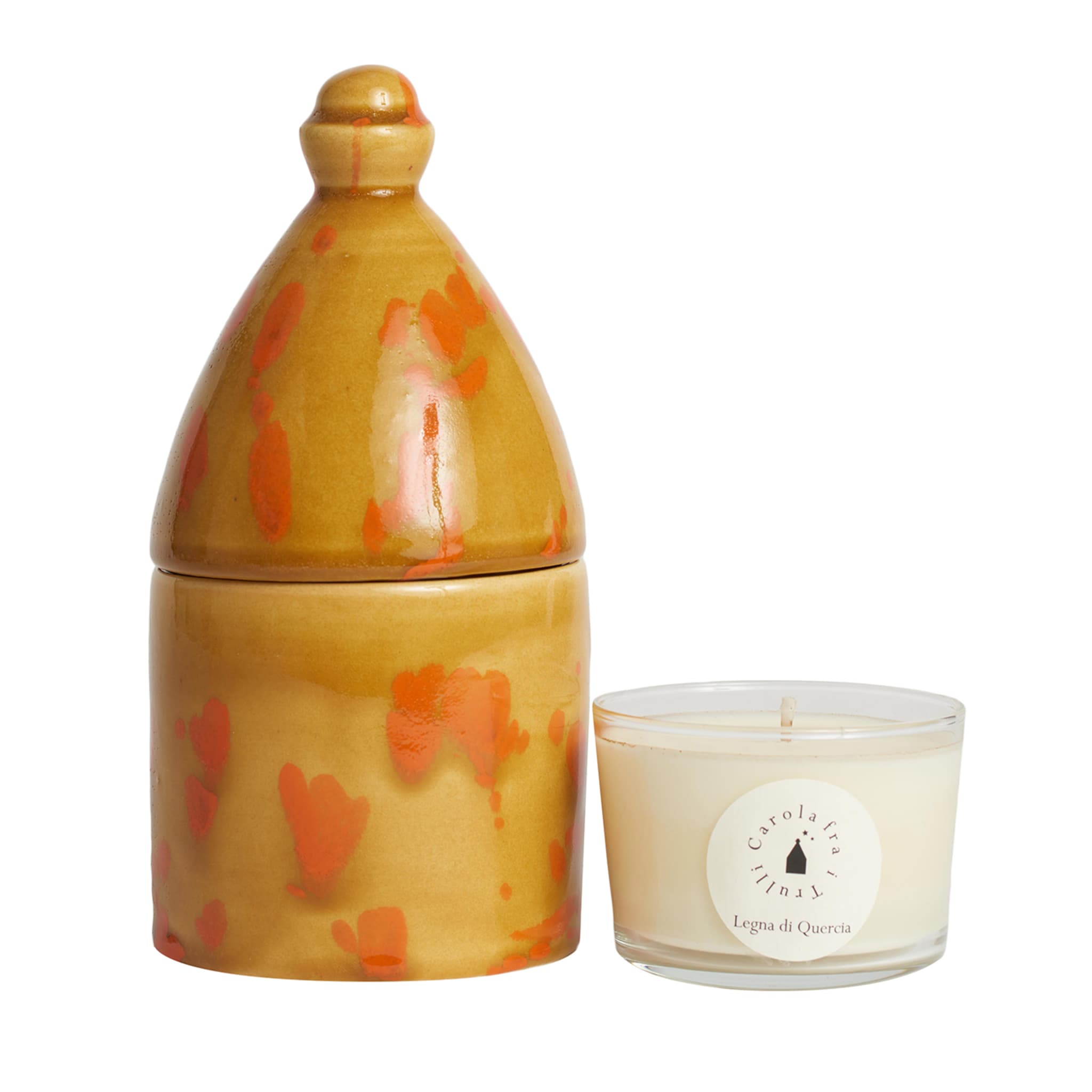 Trullo Caramel and Orange Candle Holder - Main view