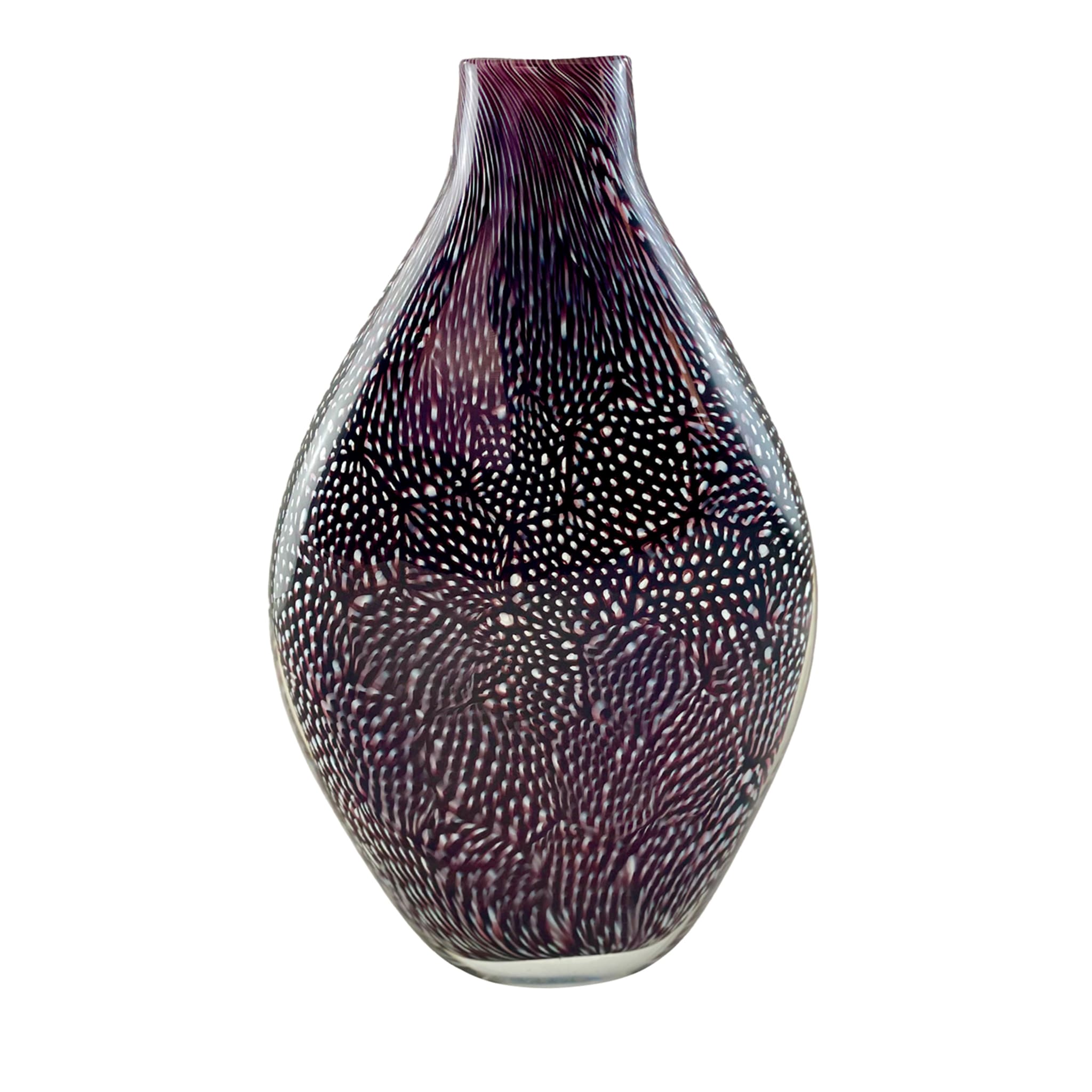 Black & White Filigree Murrine Large Vase - Main view