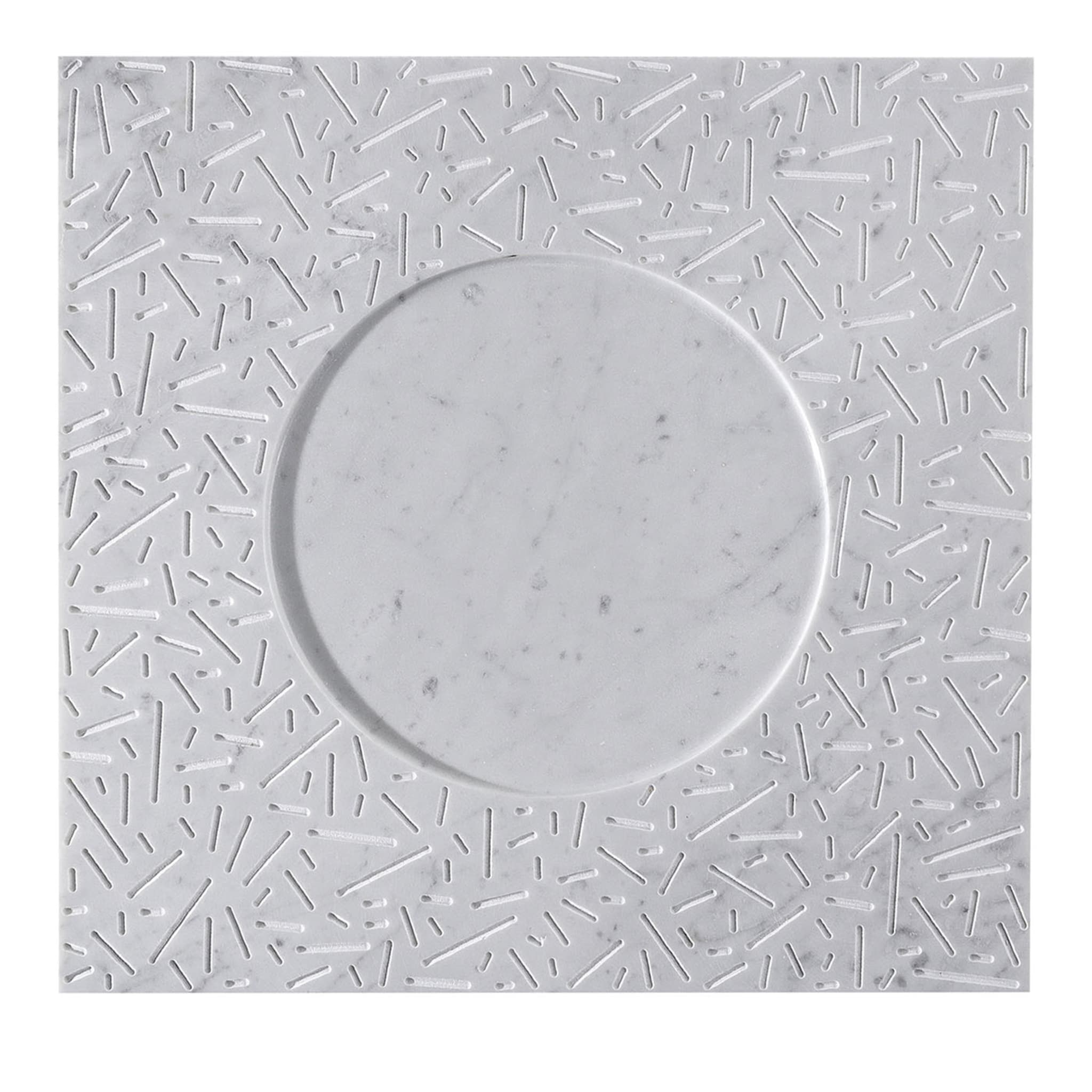Milano White Carrara Marble Q Plate - Main view