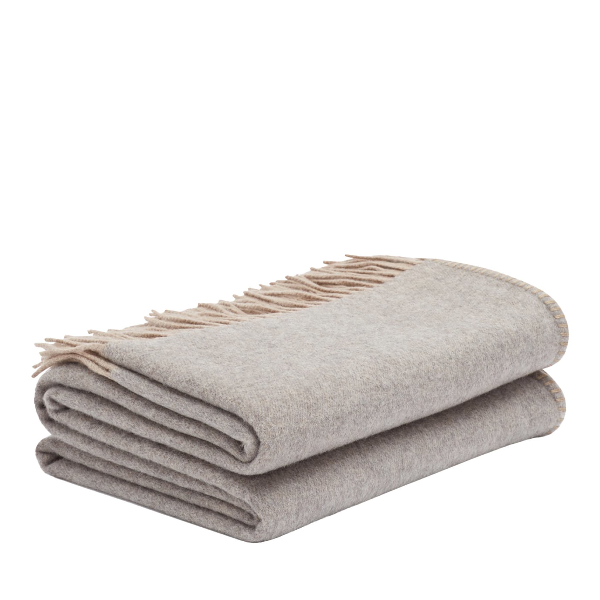 Melrose Double-Sided Beige Small Blanket - Main view