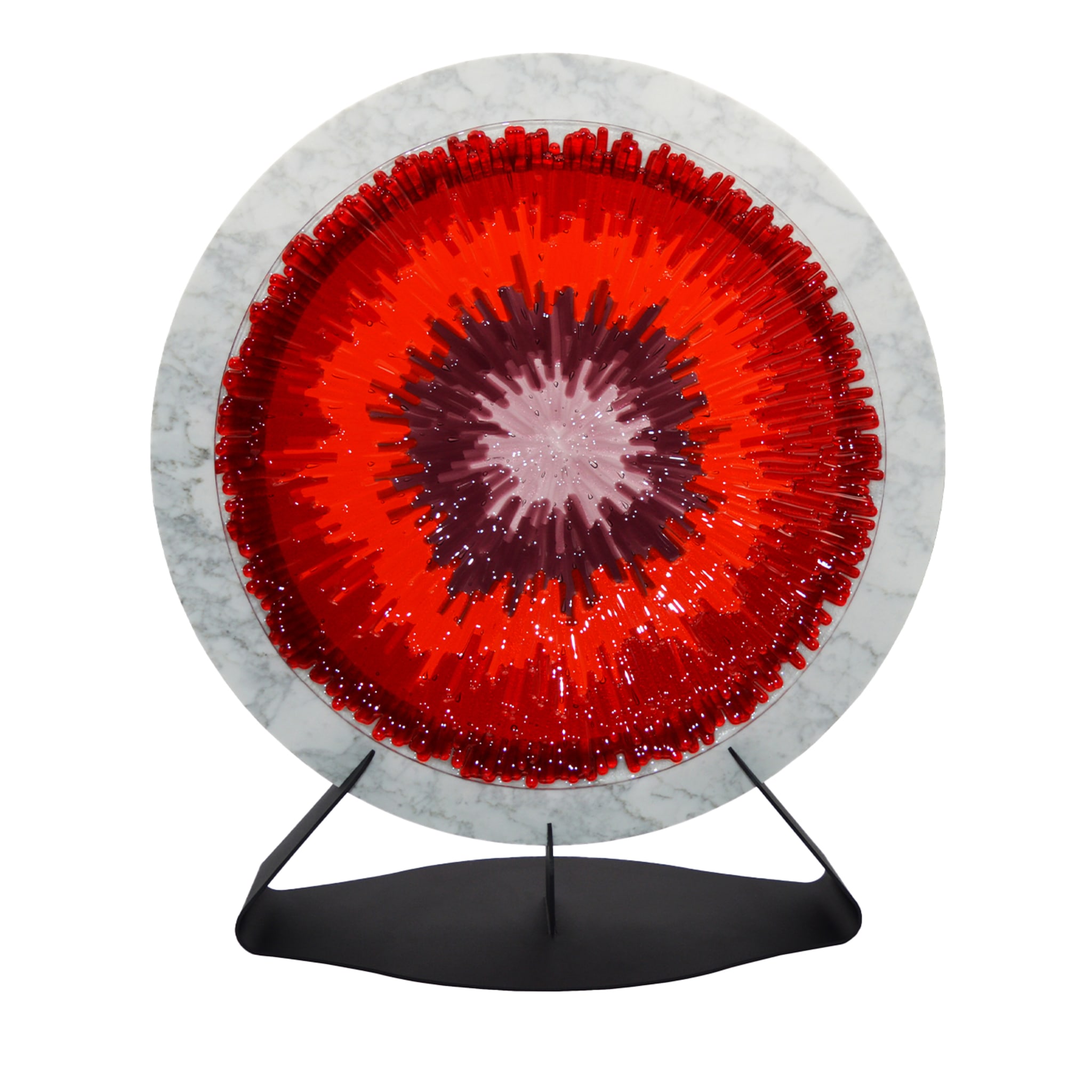 Target Sculpture in Murano Glass and Carrara Marble - Main view