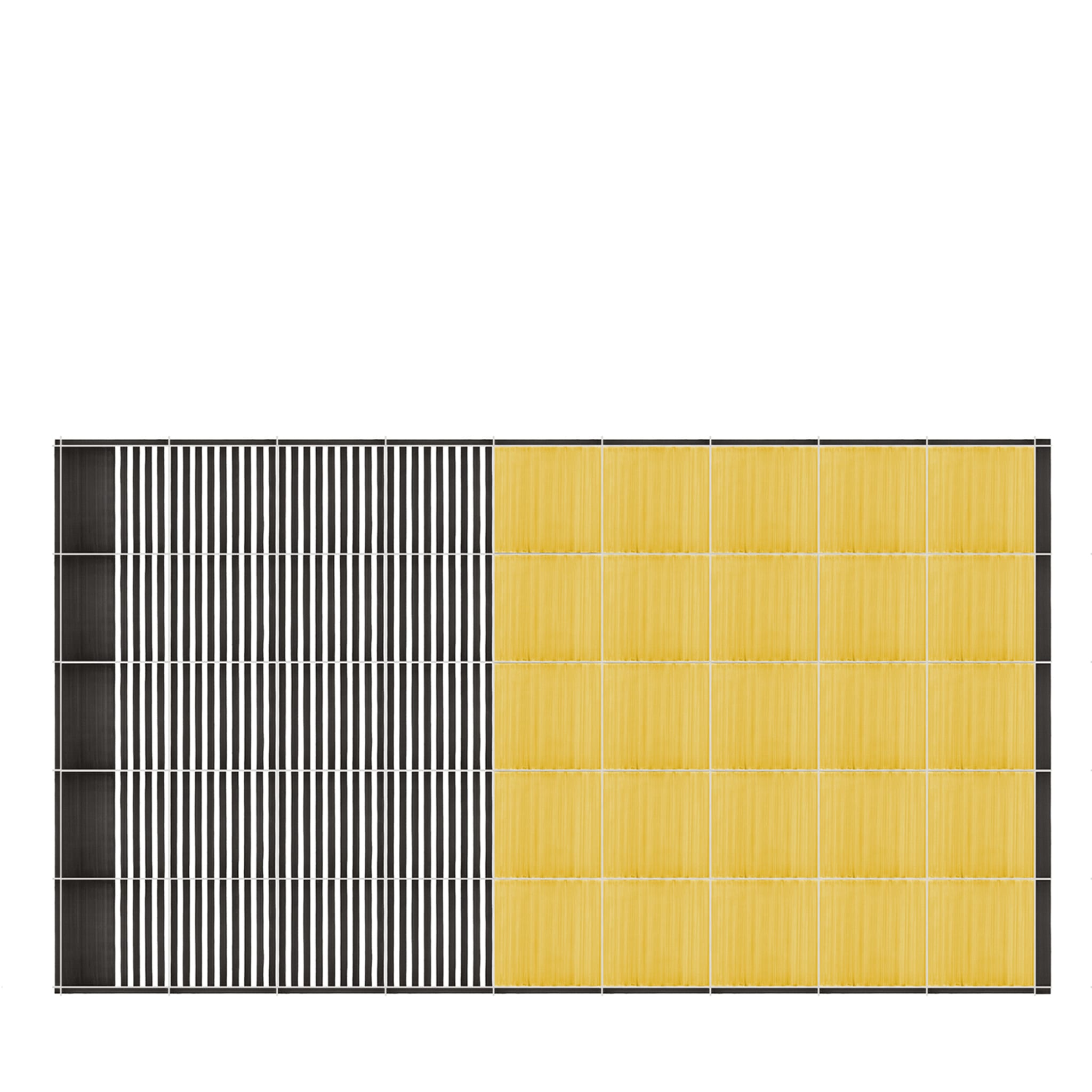Carpet Yellow and Striped Ceramic Composition by Giuliano Andrea dell’Uva 220 x 140 - Main view