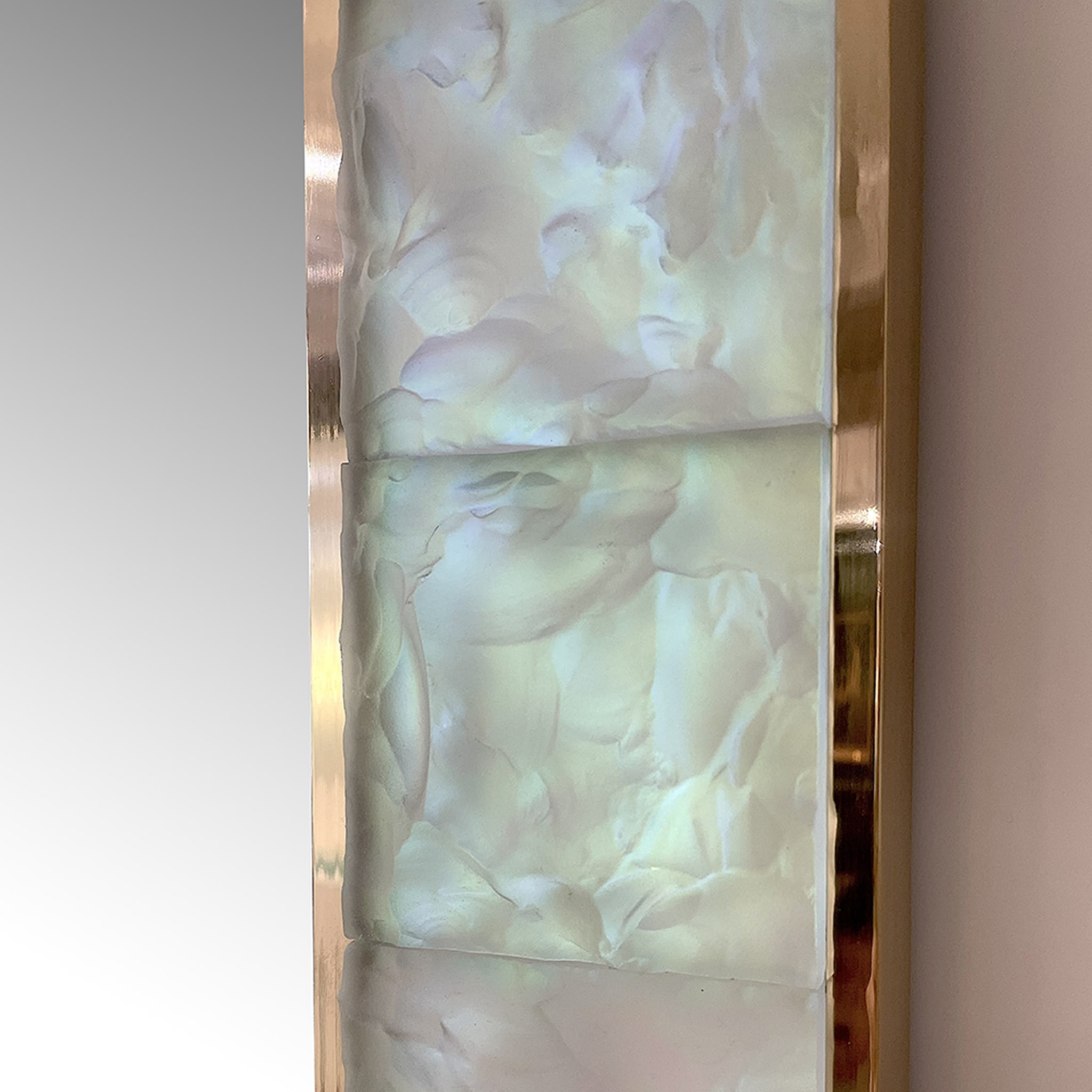Specchio di cristallo iridescente Martelé fatto a mano - Vista alternativa 2