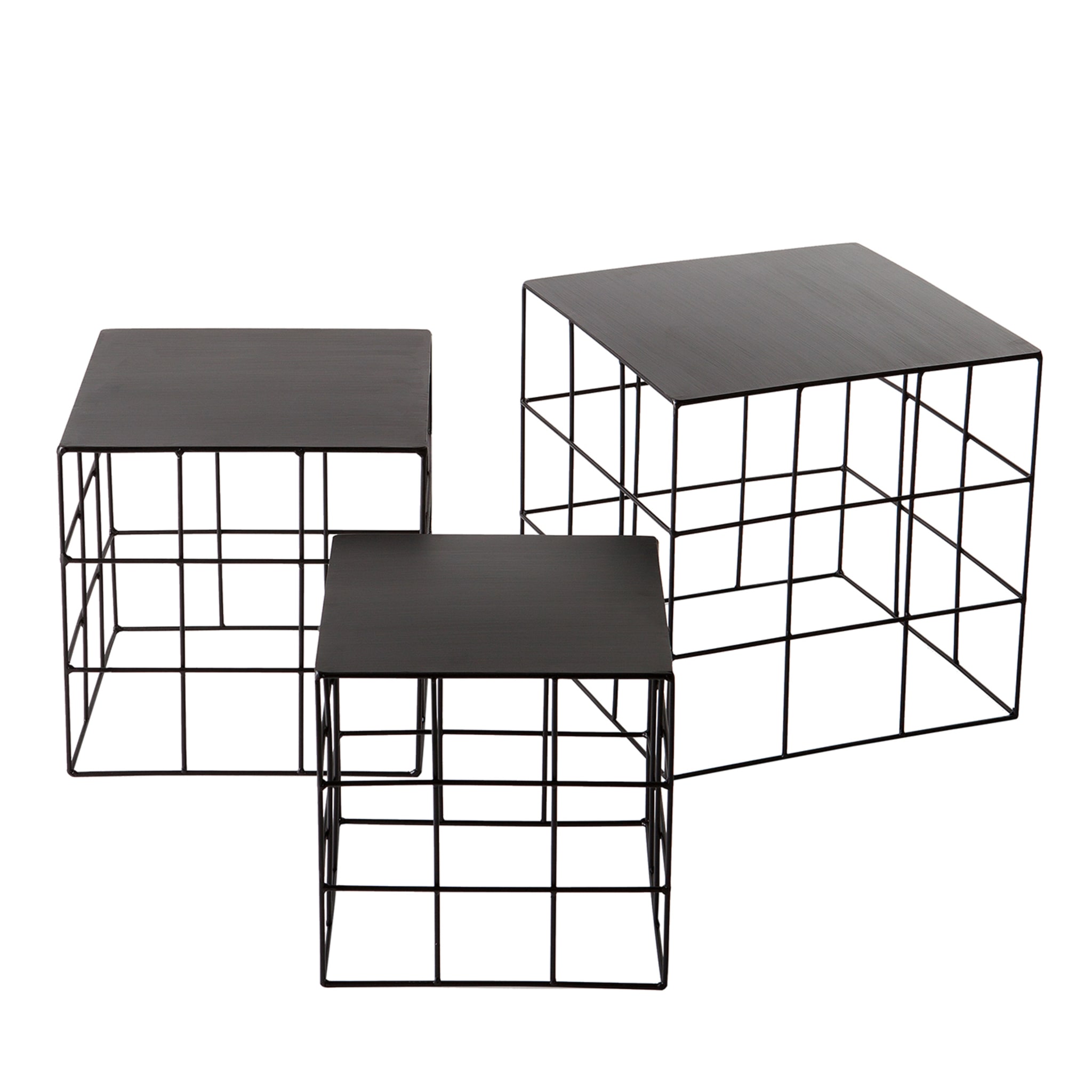 Reton Set of 3 Black Side Tables - Main view